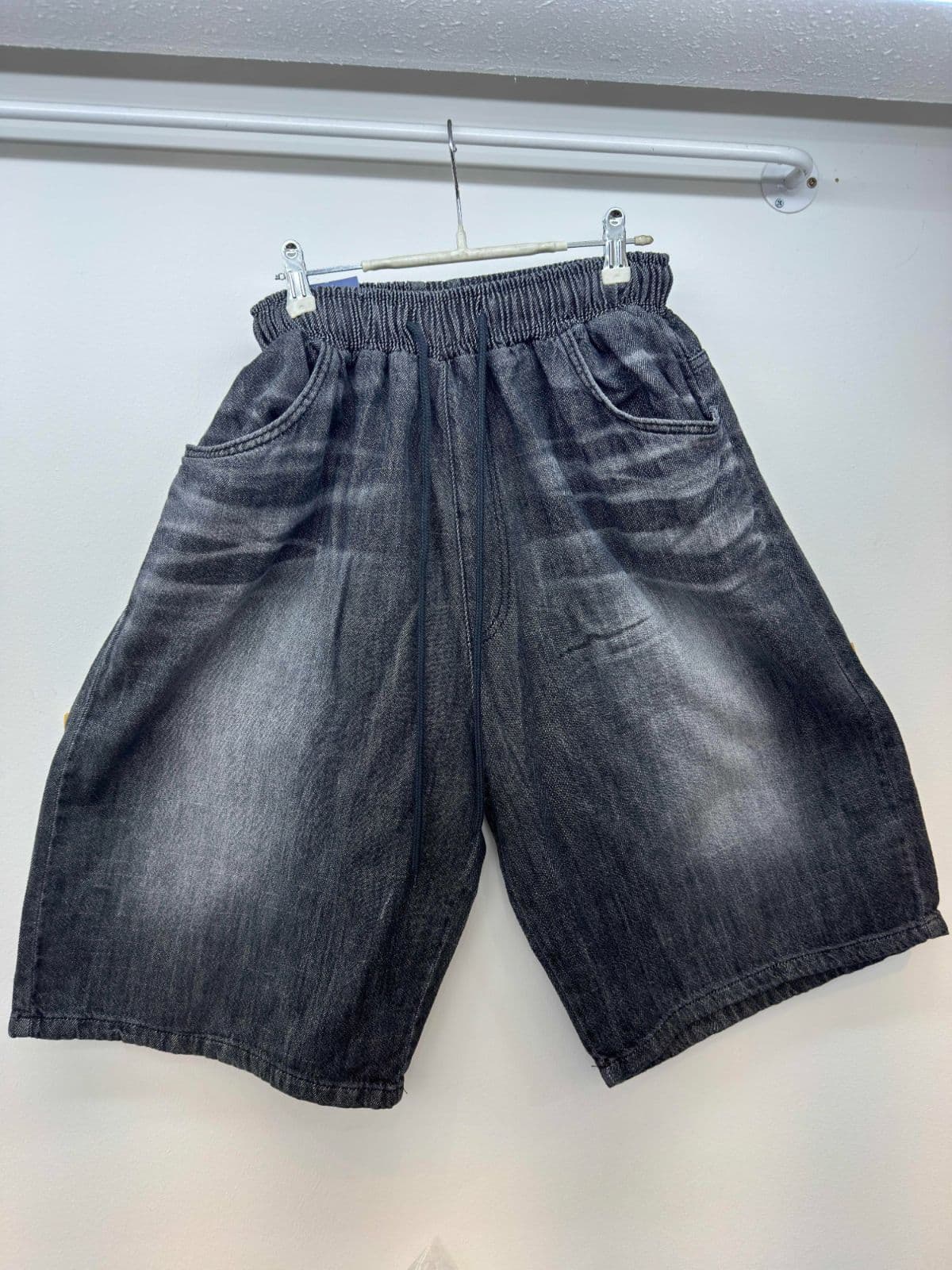 Elastic Waist Linen Denim Bermuda Shorts Light Wash, Dark Wash 2380 2381 - 이미지 13