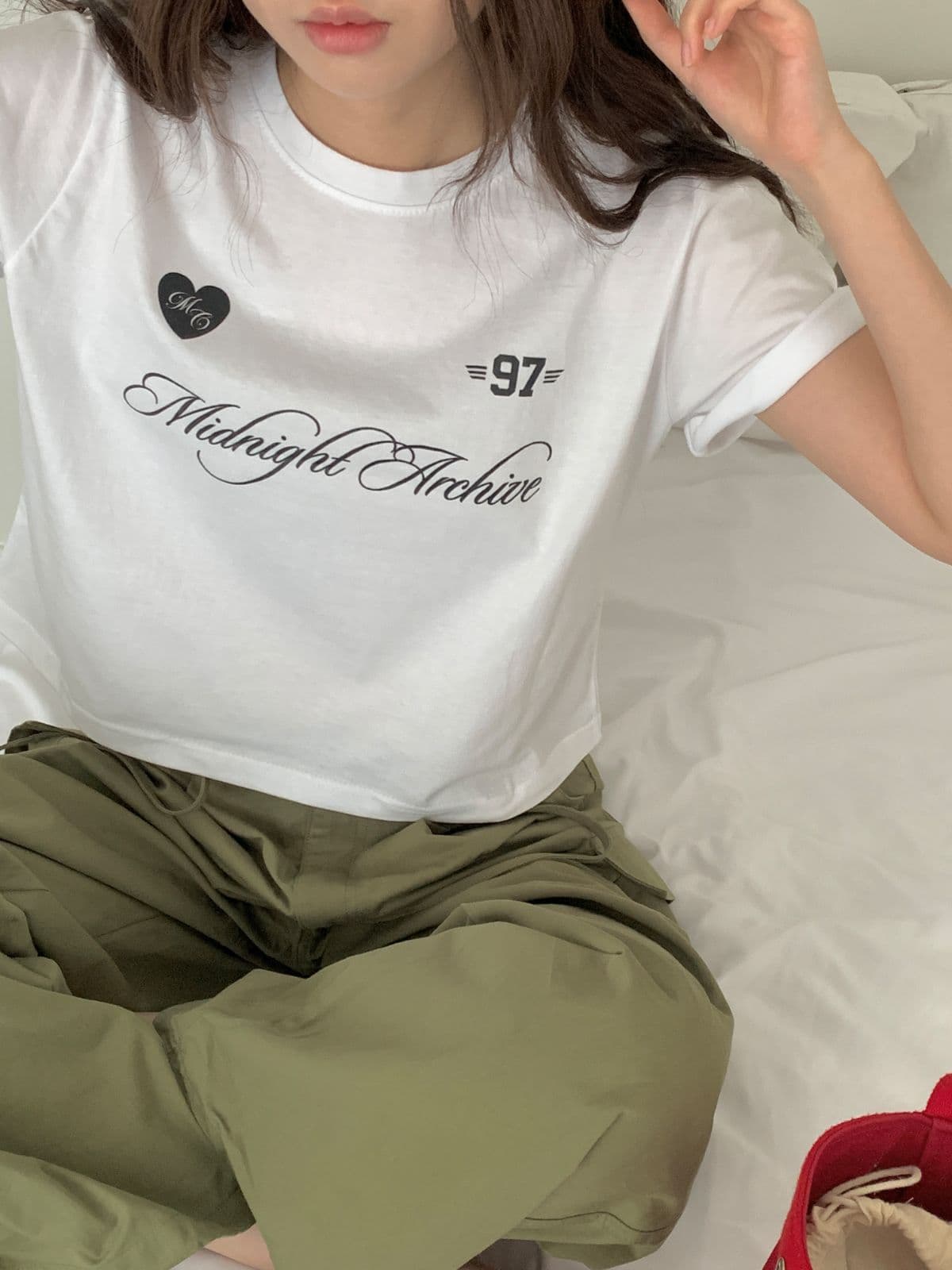 97 Crop Short Sleeve T-shirt - 이미지 3