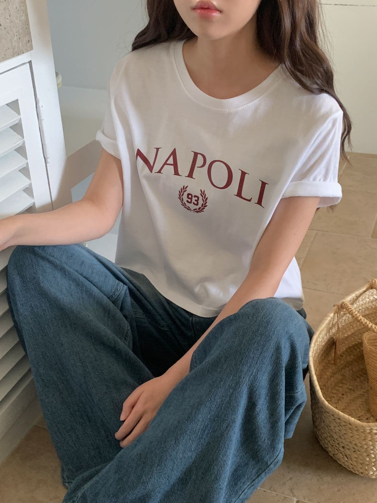 Napoli cropped short-sleeve T-shirt - 이미지 8