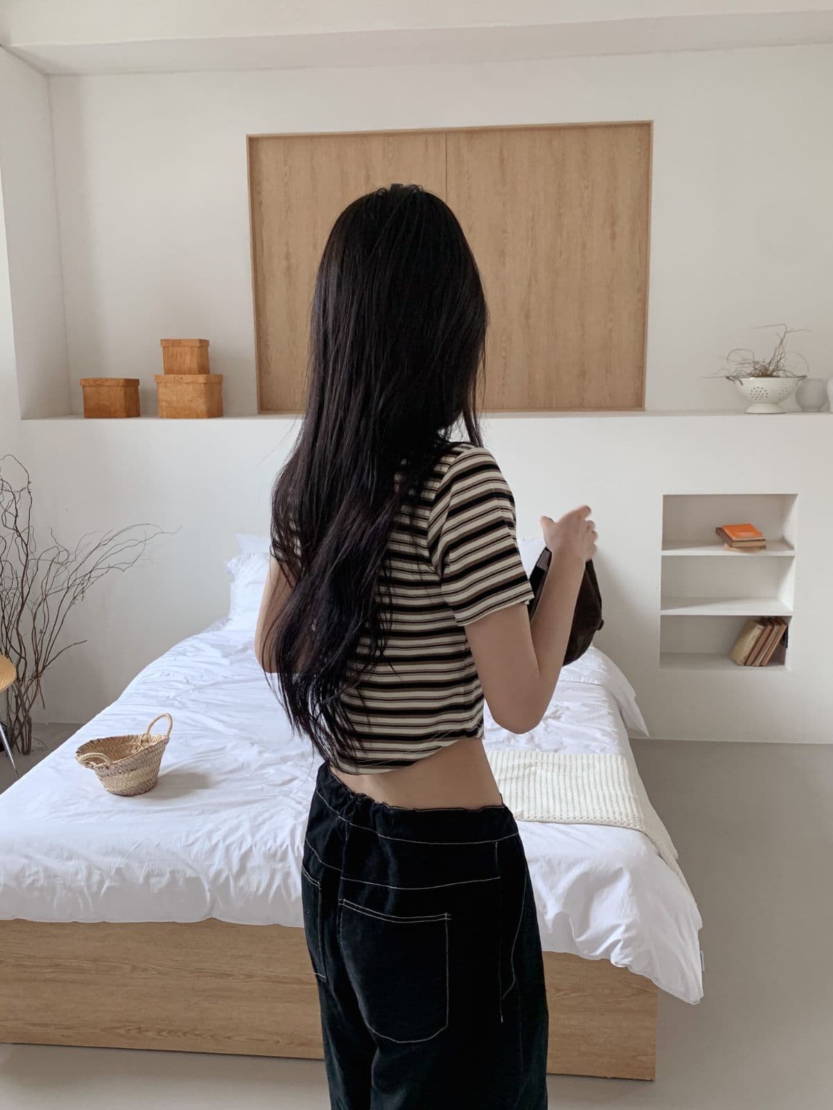 Ringo T-shirt with striped short sleeves - 이미지 6