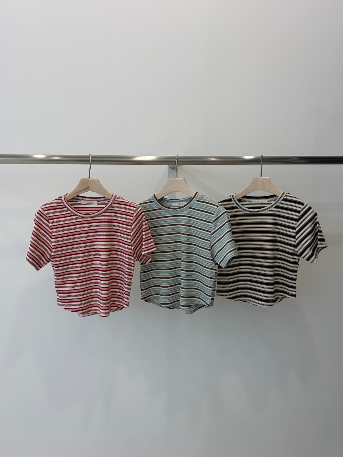 Ringo T-shirt with striped short sleeves - 이미지 7