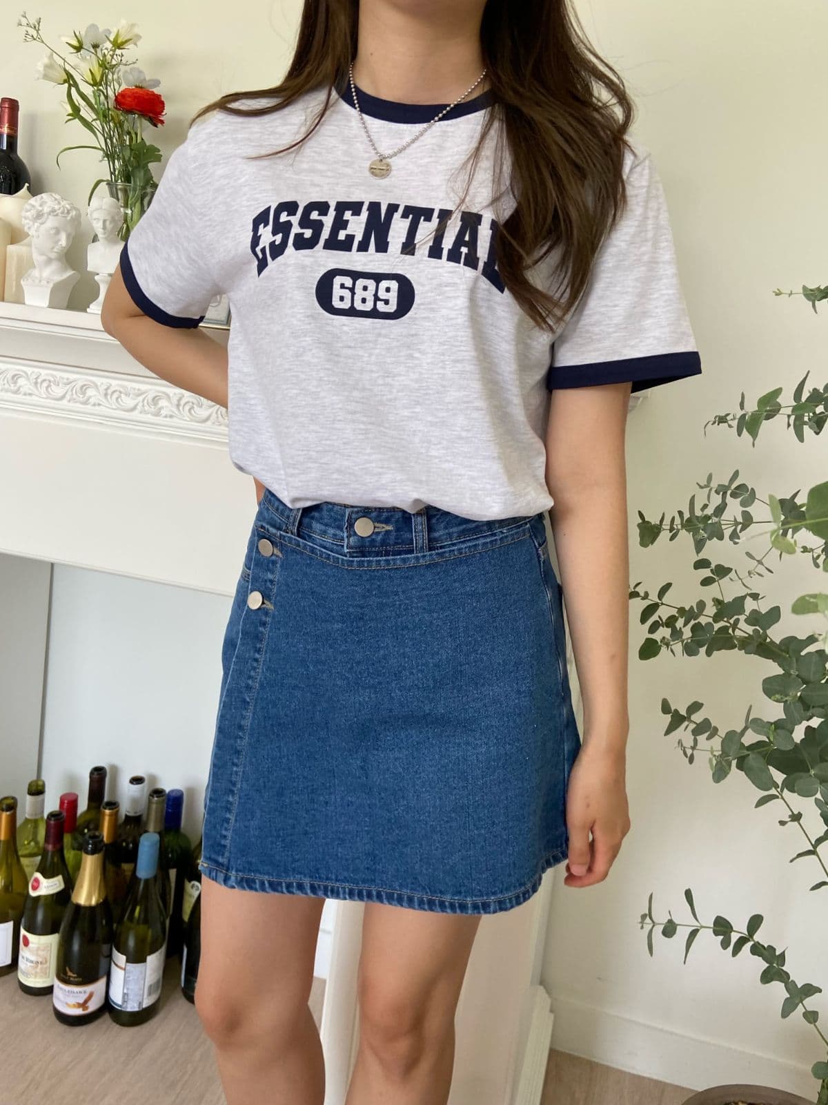 Essential Color Block Short Sleeve T-shirt - 이미지 7