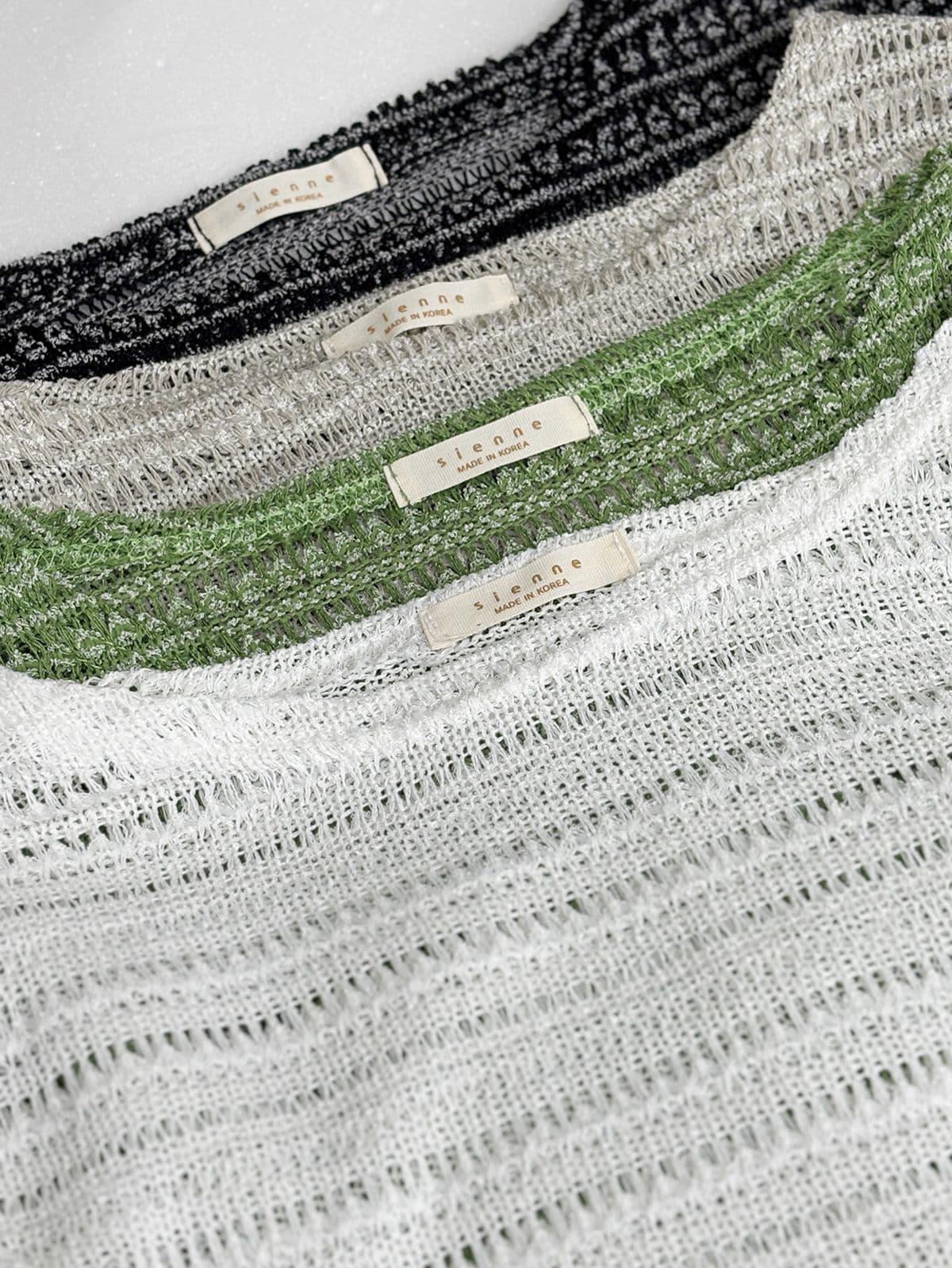 Jacquard knit long-sleeve T-shirt - 이미지 2