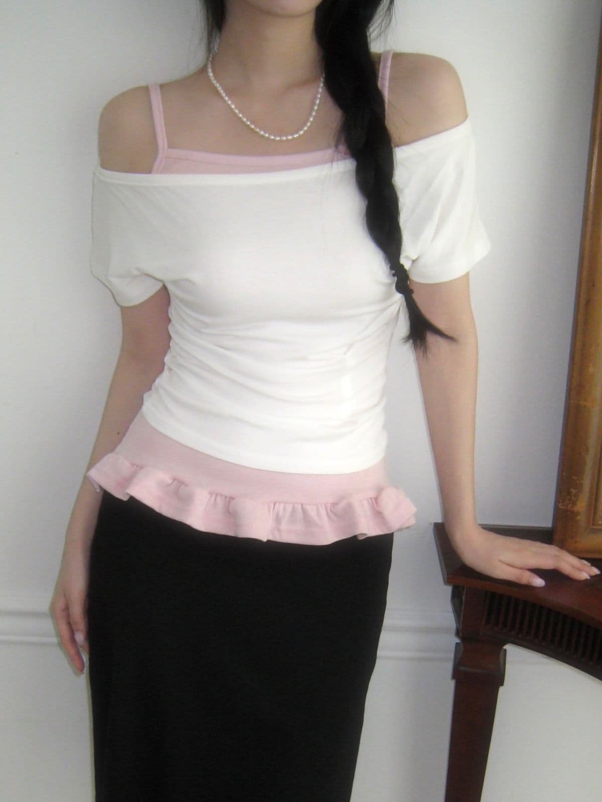 Bunny Frill Sleeveless T-shirt - 이미지 1