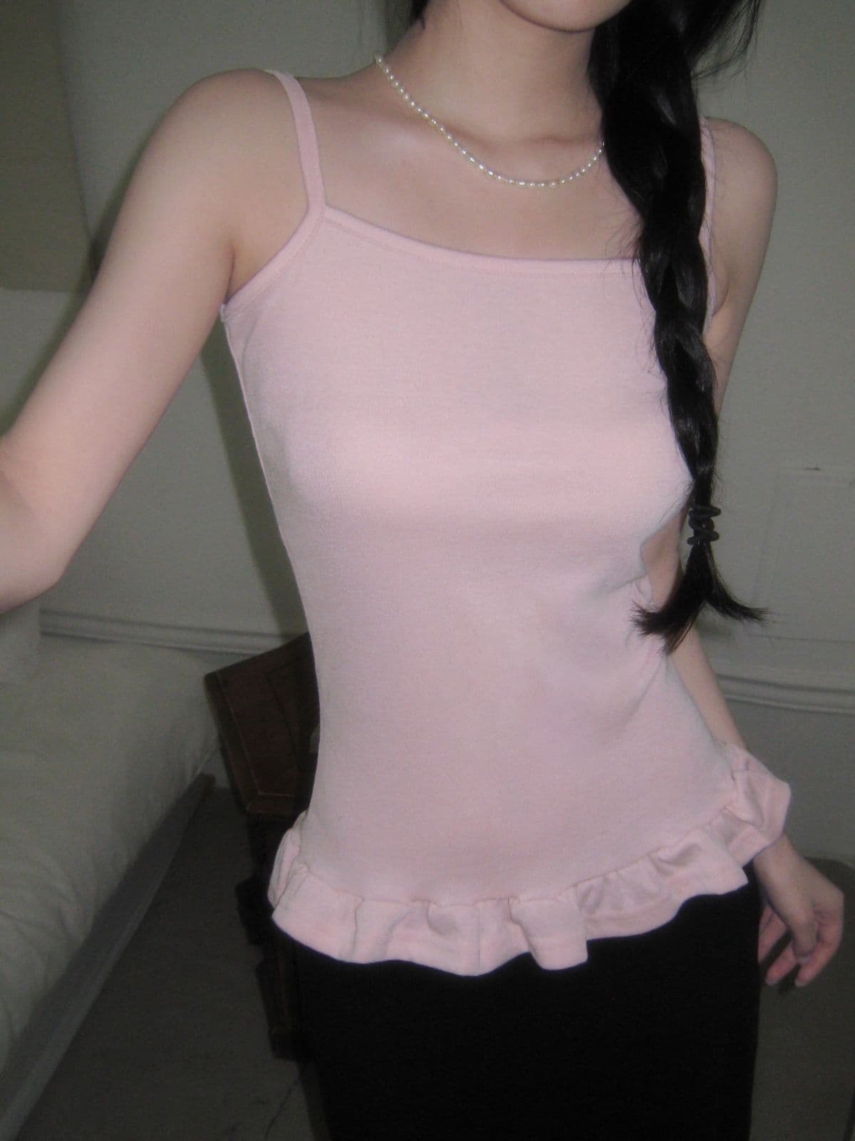 Bunny Frill Sleeveless T-shirt - 이미지 4