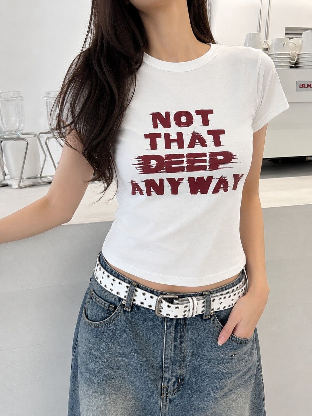 Deep slim short sleeves - 이미지 4