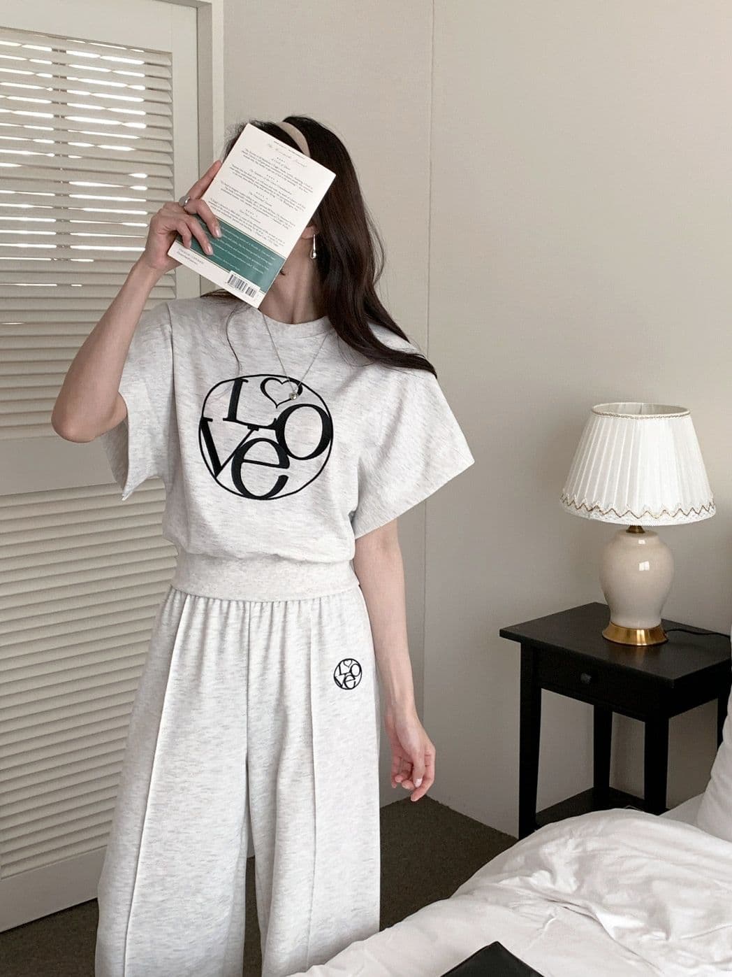 Love Pintuck Set (Top + Pants) - 이미지 4