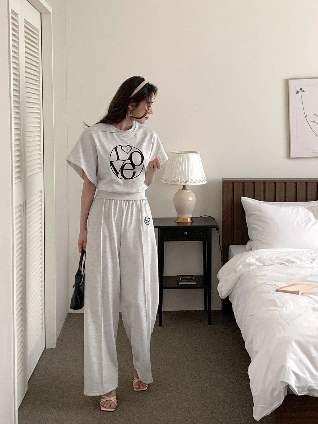 Love Pintuck Set (Top + Pants) - 이미지 6