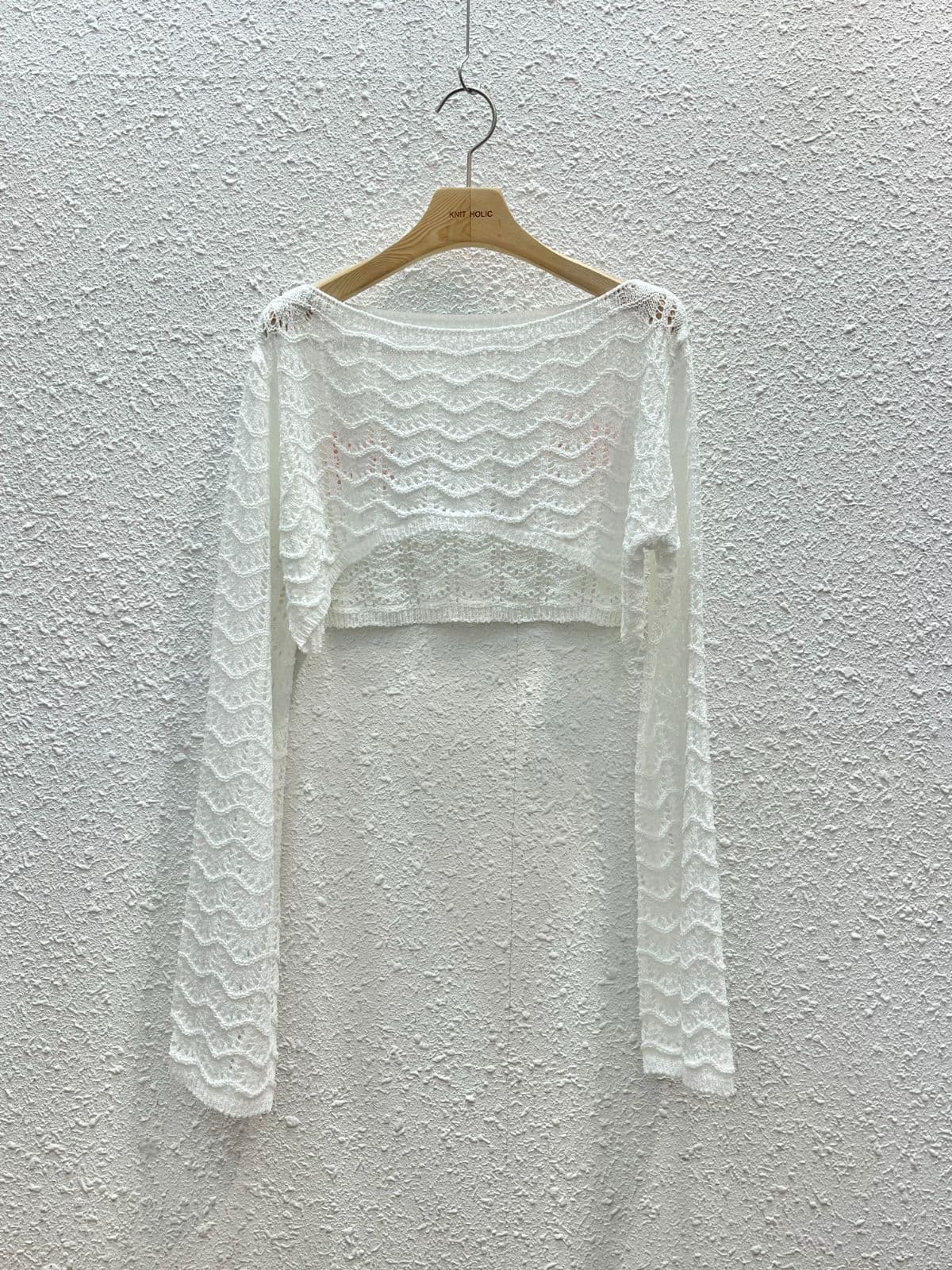 Short crop boat neck - 이미지 4