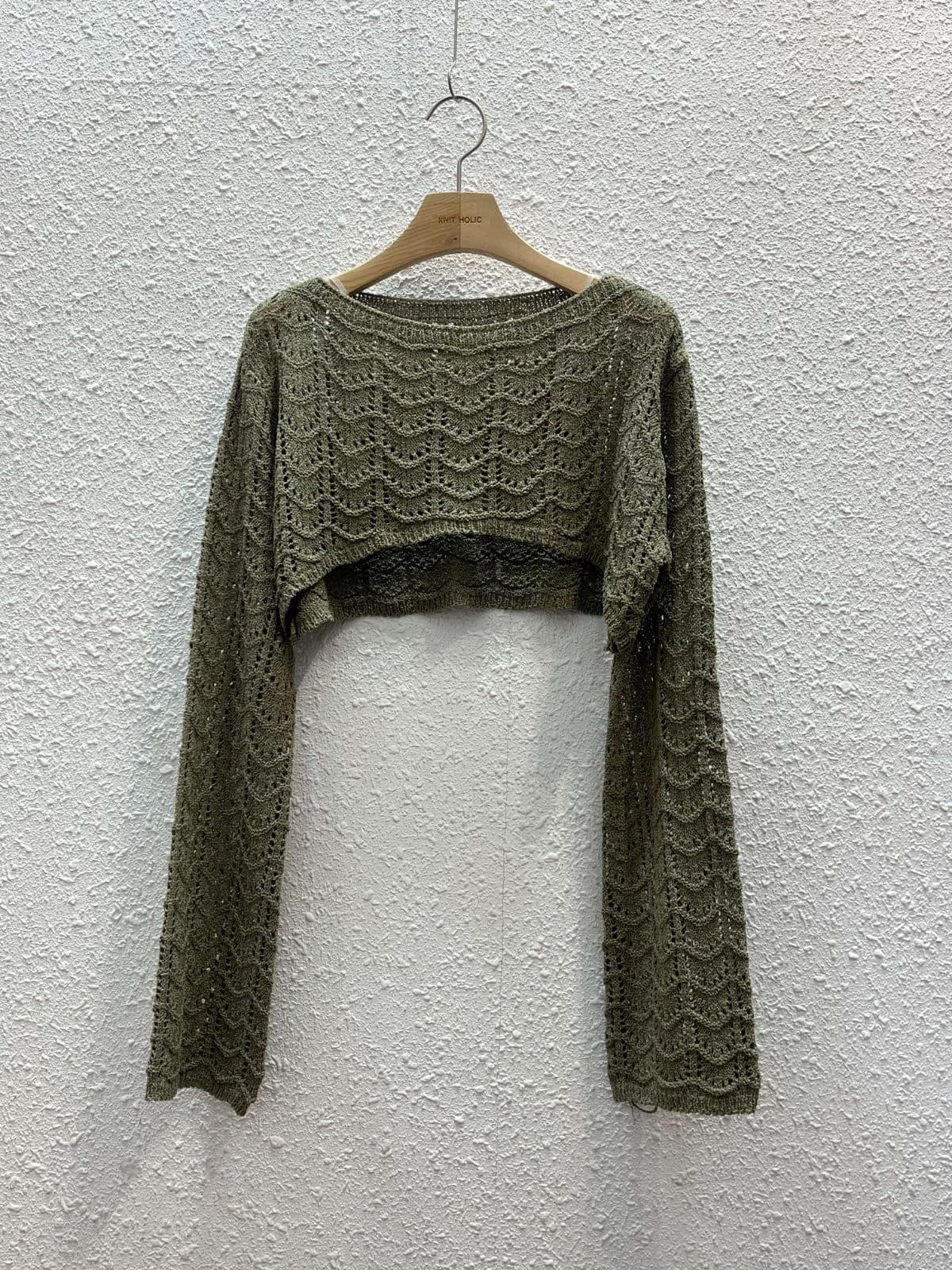 Short crop boat neck - 이미지 5