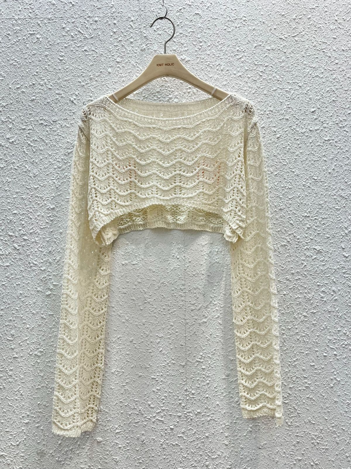 Short crop boat neck - 이미지 7