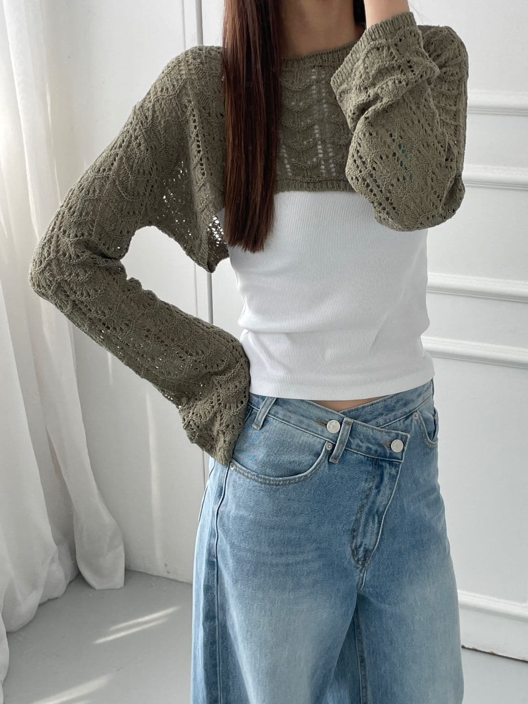 Short crop boat neck - 이미지 13