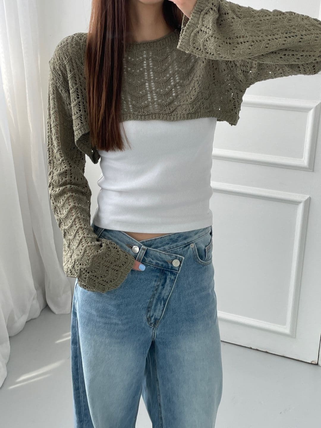 Short crop boat neck - 이미지 14