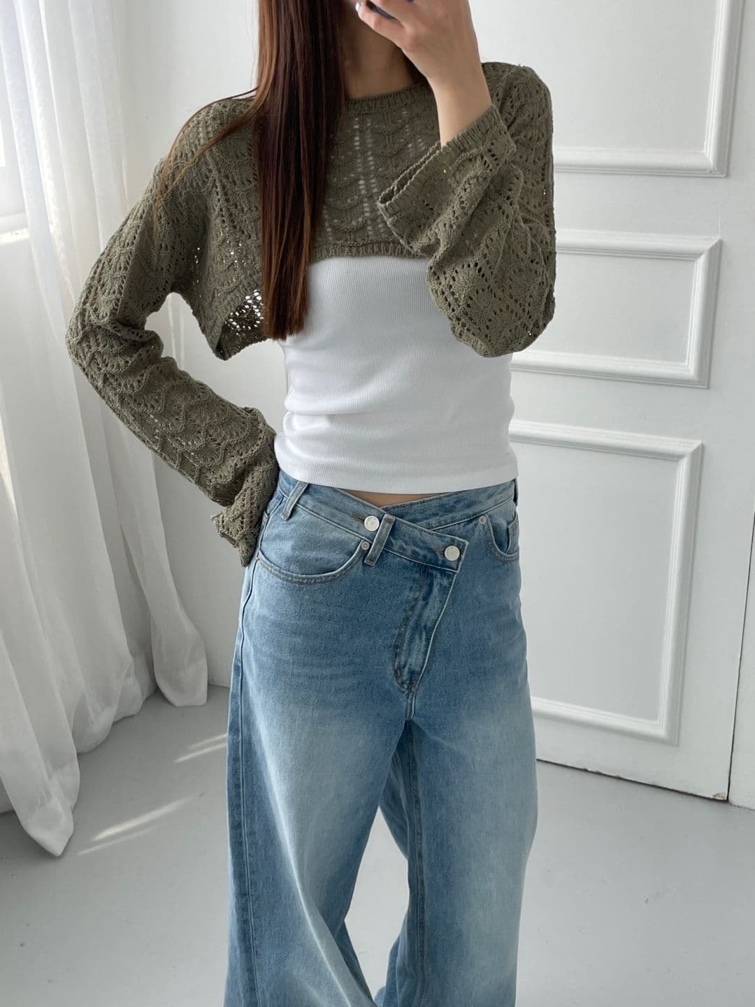 Short crop boat neck - 이미지 15