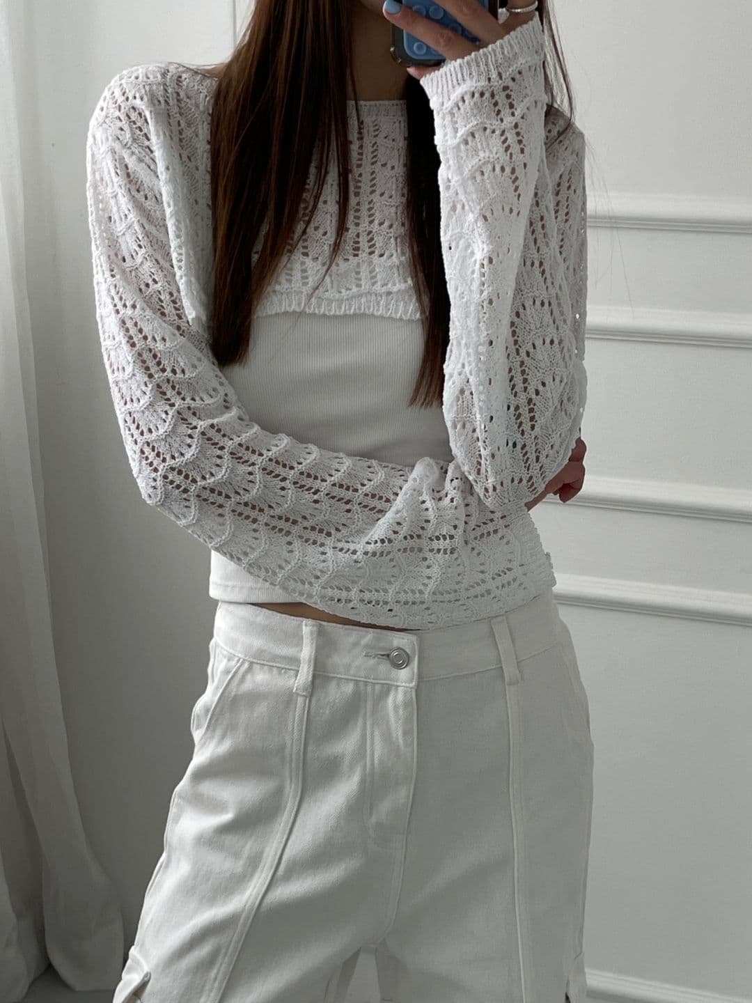 Short crop boat neck - 이미지 17