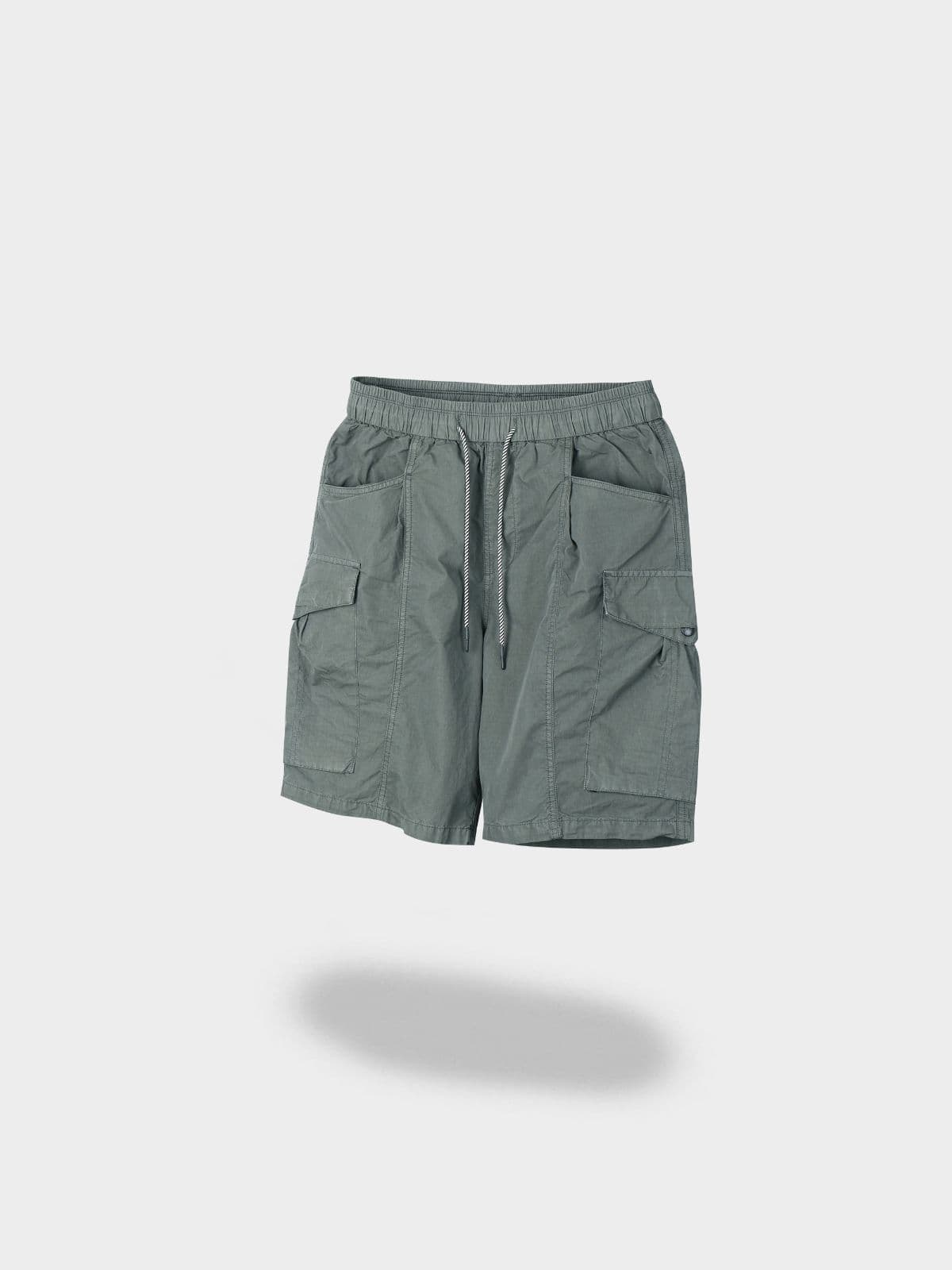 Stonewashed half pants - 이미지 2