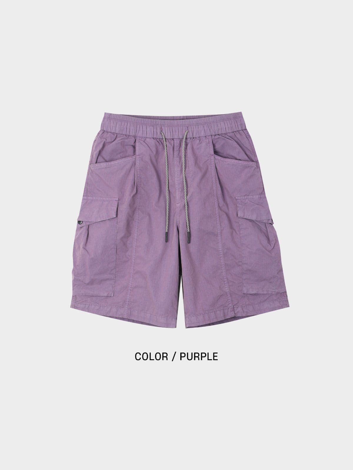 Stonewashed half pants - 이미지 3