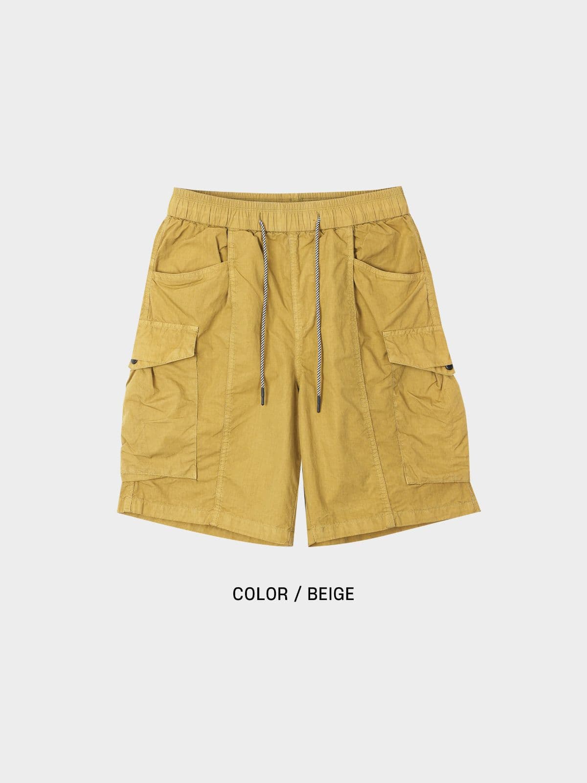 Stonewashed half pants - 이미지 4
