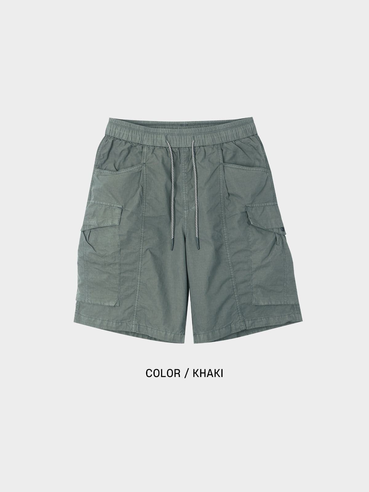 Stonewashed half pants - 이미지 5