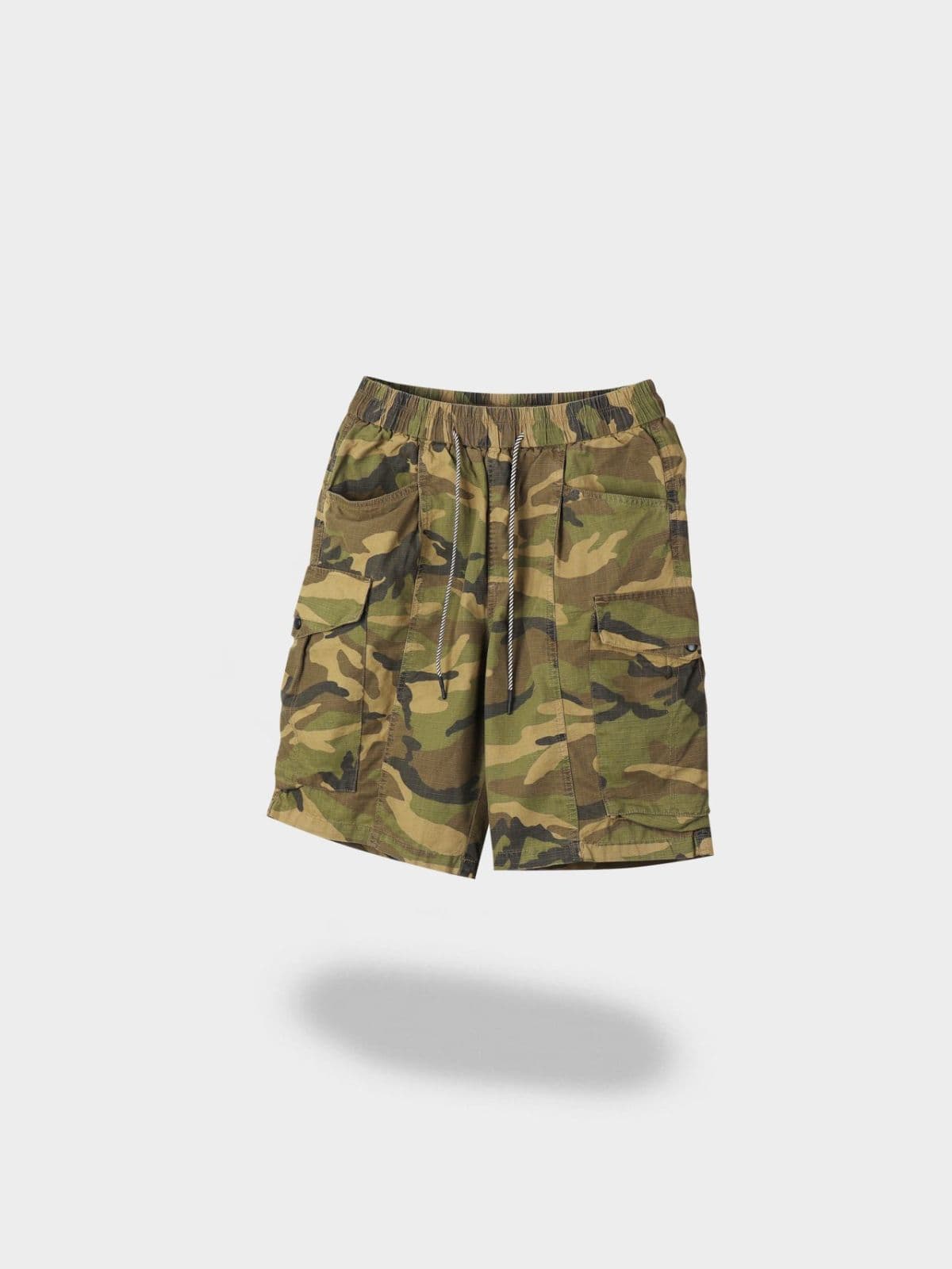 Stonewashed camo cargo half pants - 이미지 2