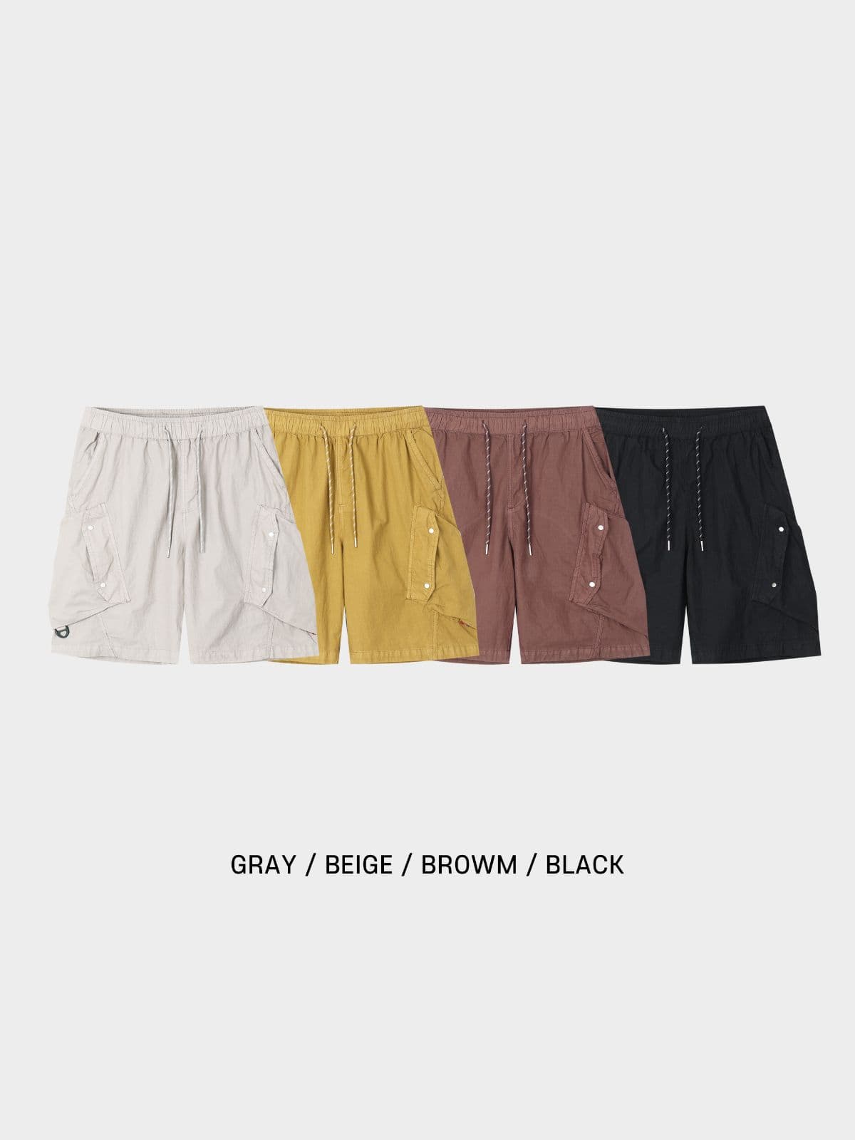 Diagonal pocket half pants - 이미지 1