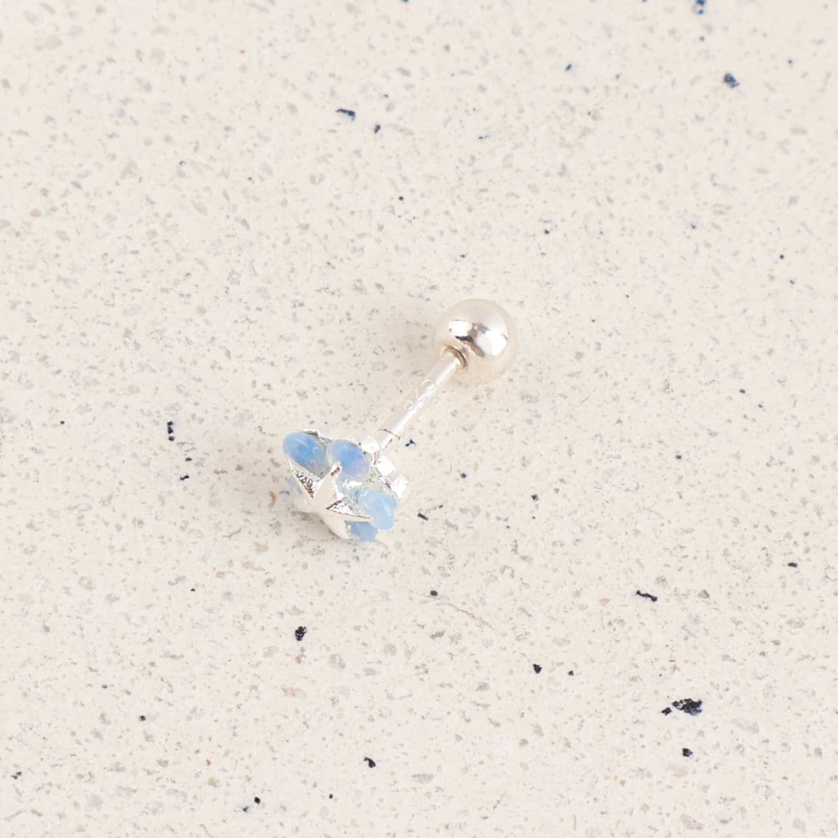 [Noble Piercing] Blue Flower Star 297 - 이미지 1