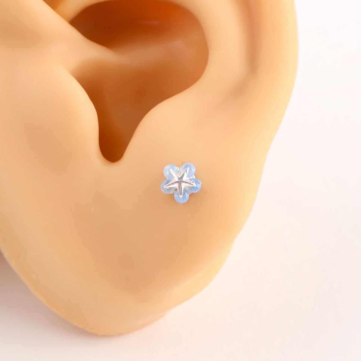 [Noble Piercing] Blue Flower Star 297 - 이미지 2