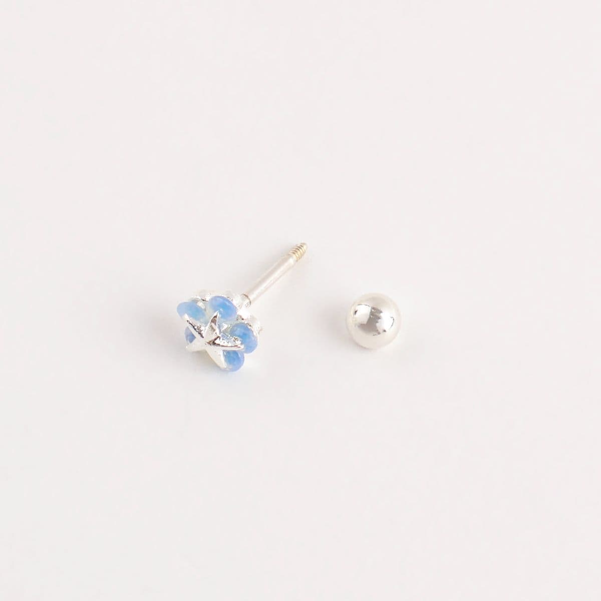 [Noble Piercing] Blue Flower Star 297 - 이미지 4