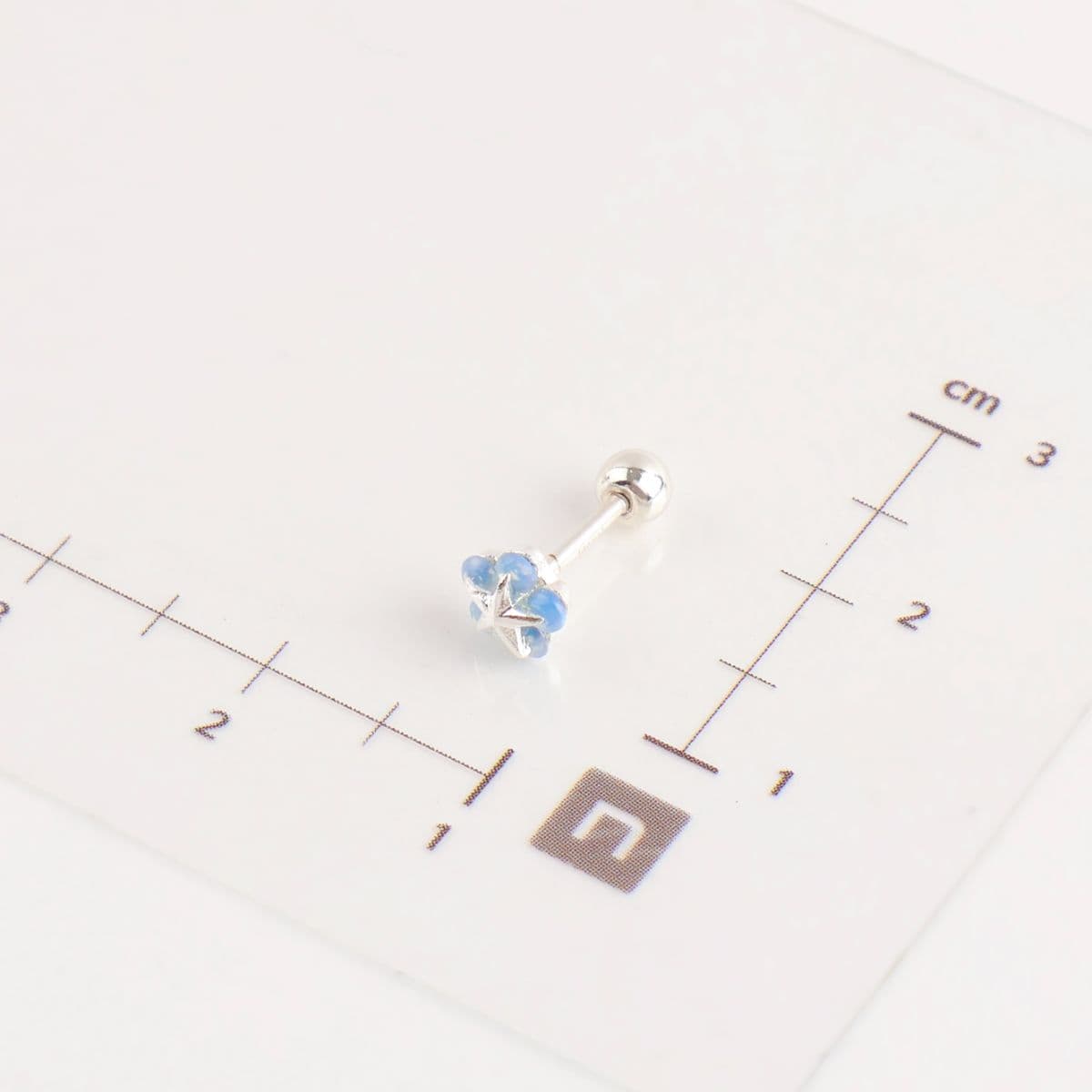 [Noble Piercing] Blue Flower Star 297 - 이미지 5