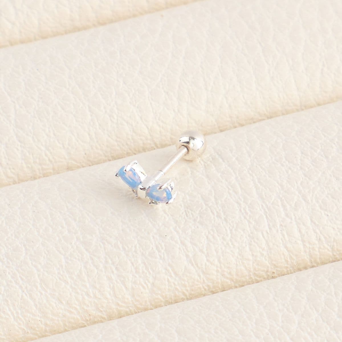 [Noble Piercing] Blue Butterfly Ribbon 296 - 이미지 1