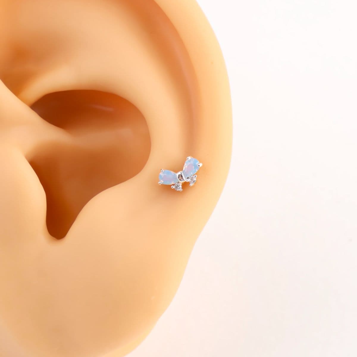 [Noble Piercing] Blue Butterfly Ribbon 296 - 이미지 2
