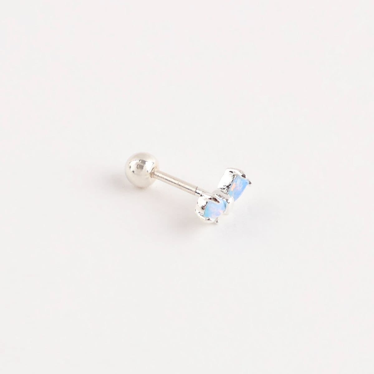 [Noble Piercing] Blue Butterfly Ribbon 296 - 이미지 3