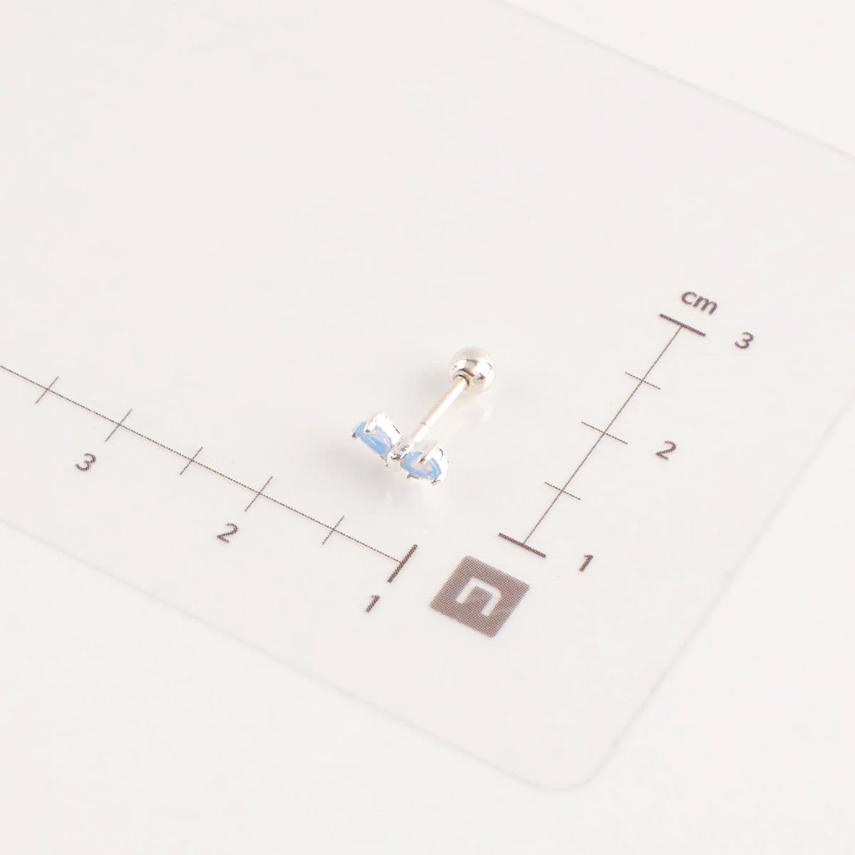 [Noble Piercing] Blue Butterfly Ribbon 296 - 이미지 5