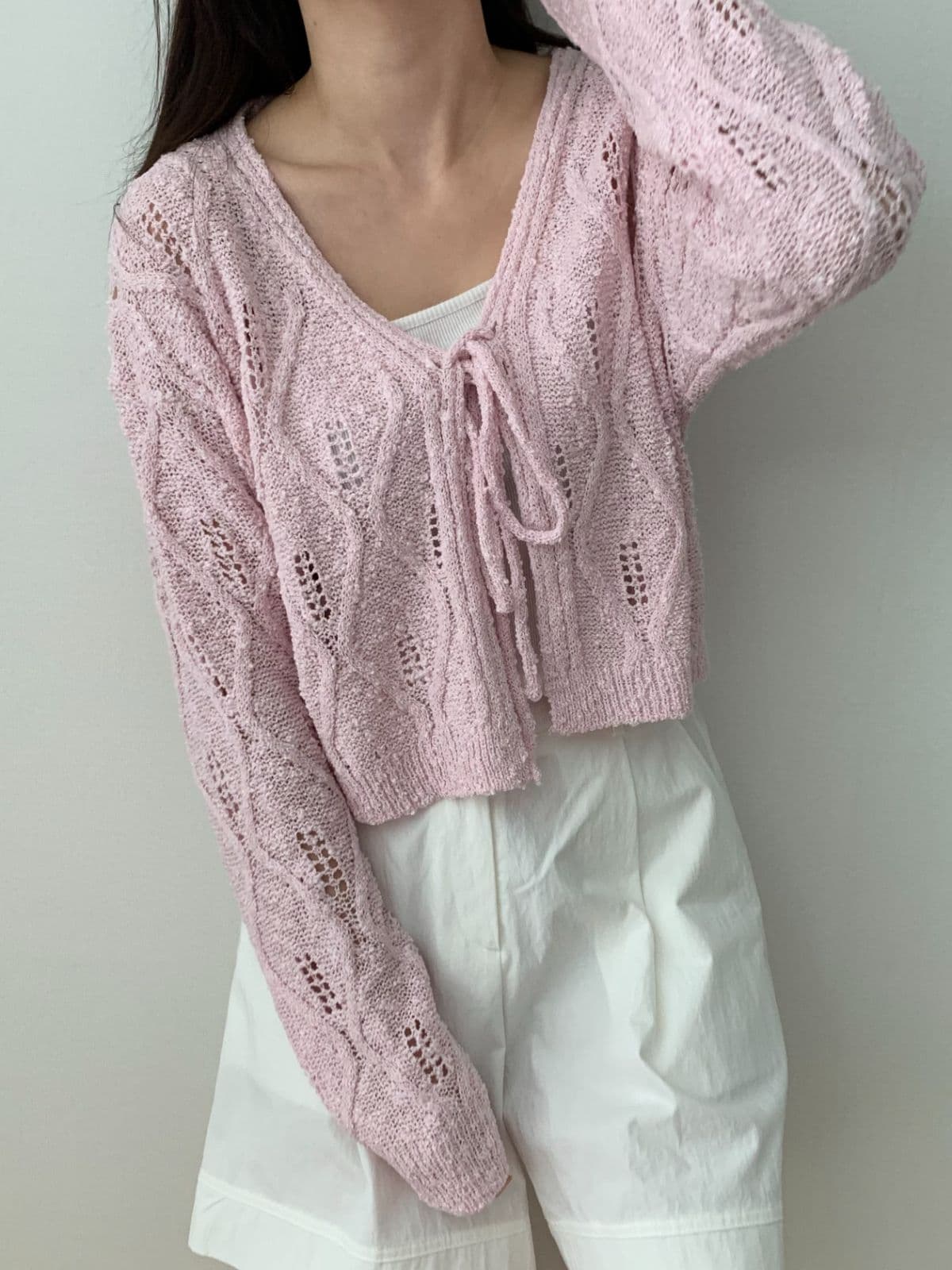 Roye string cardigan - 이미지 3