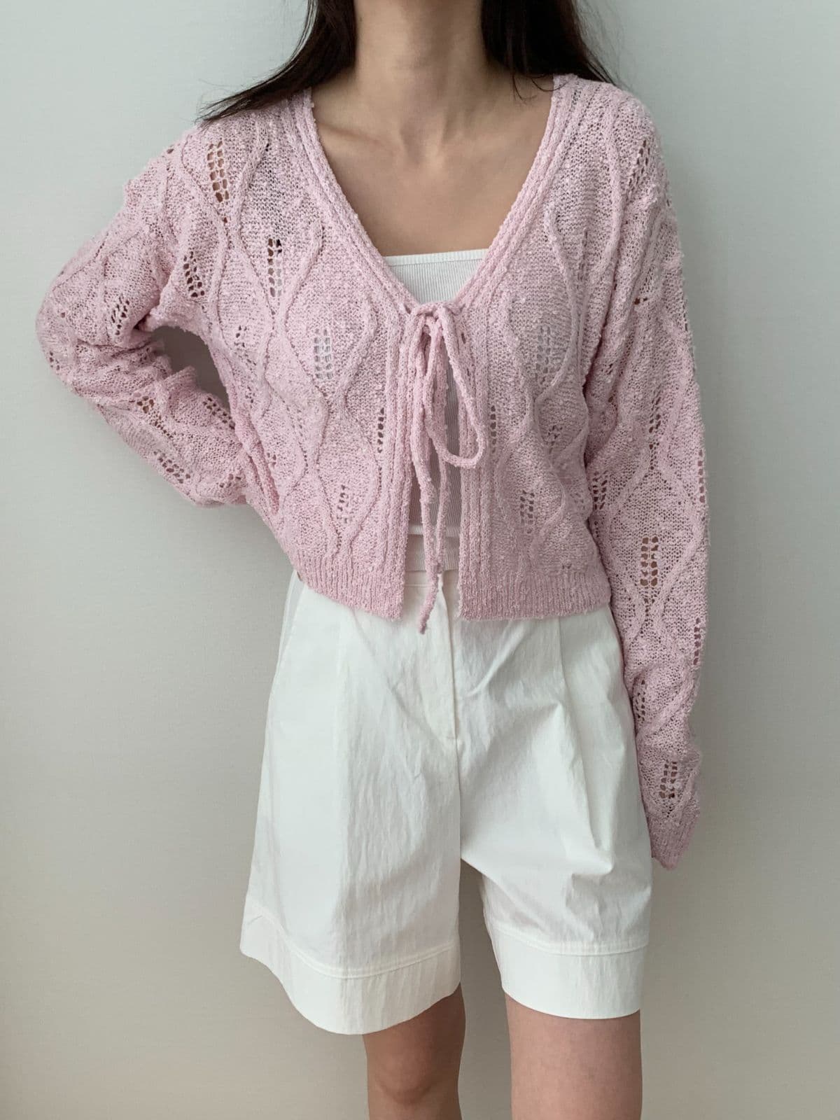 Roye string cardigan - 이미지 4