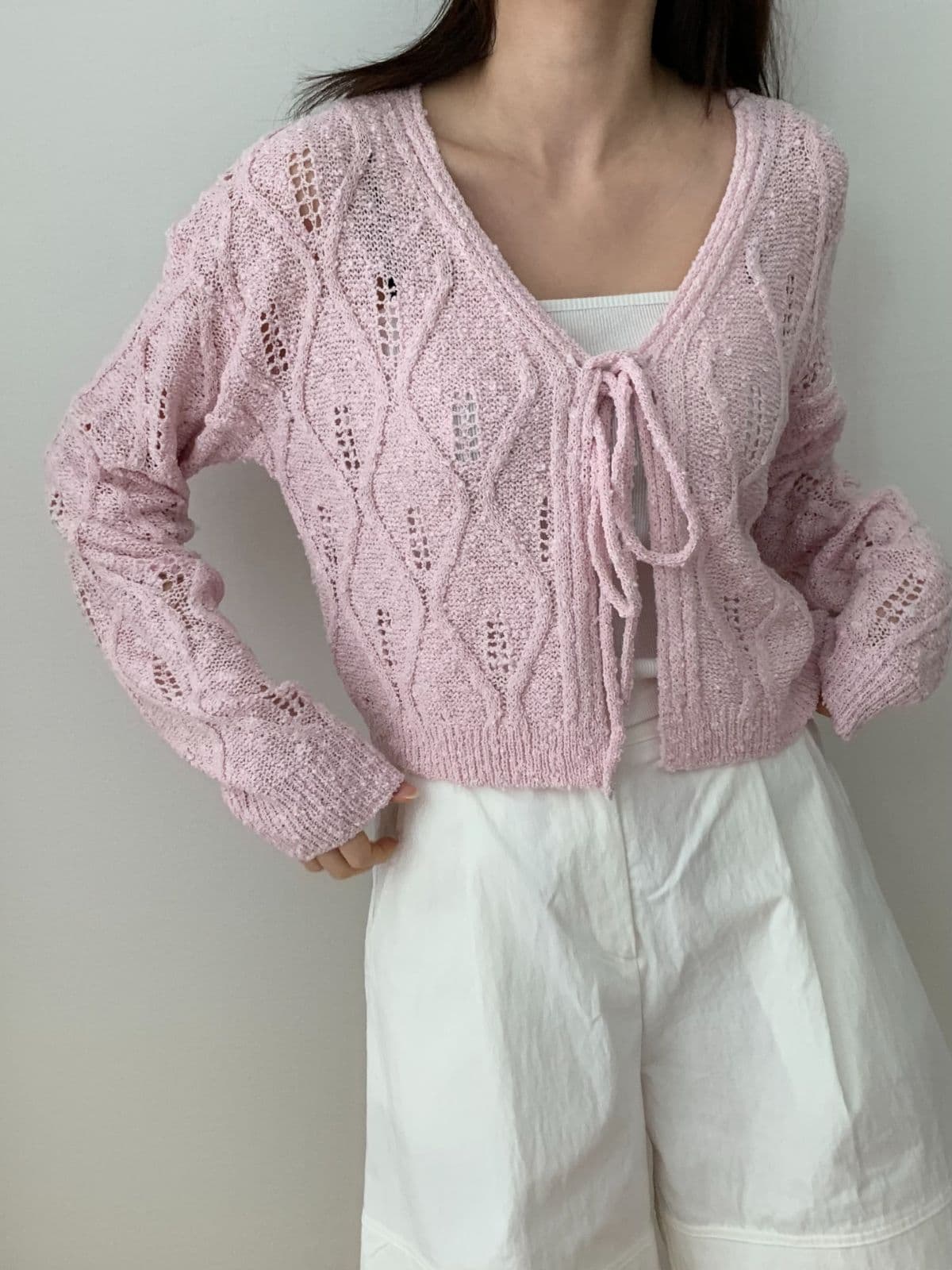 Roye string cardigan - 이미지 5