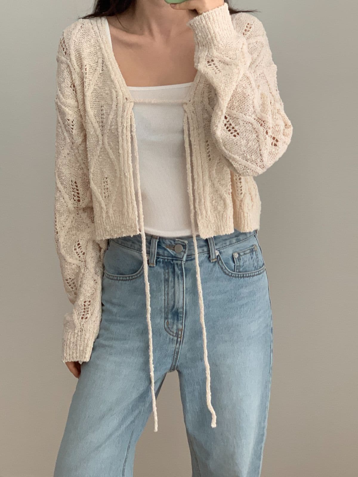 Roye string cardigan - 이미지 7
