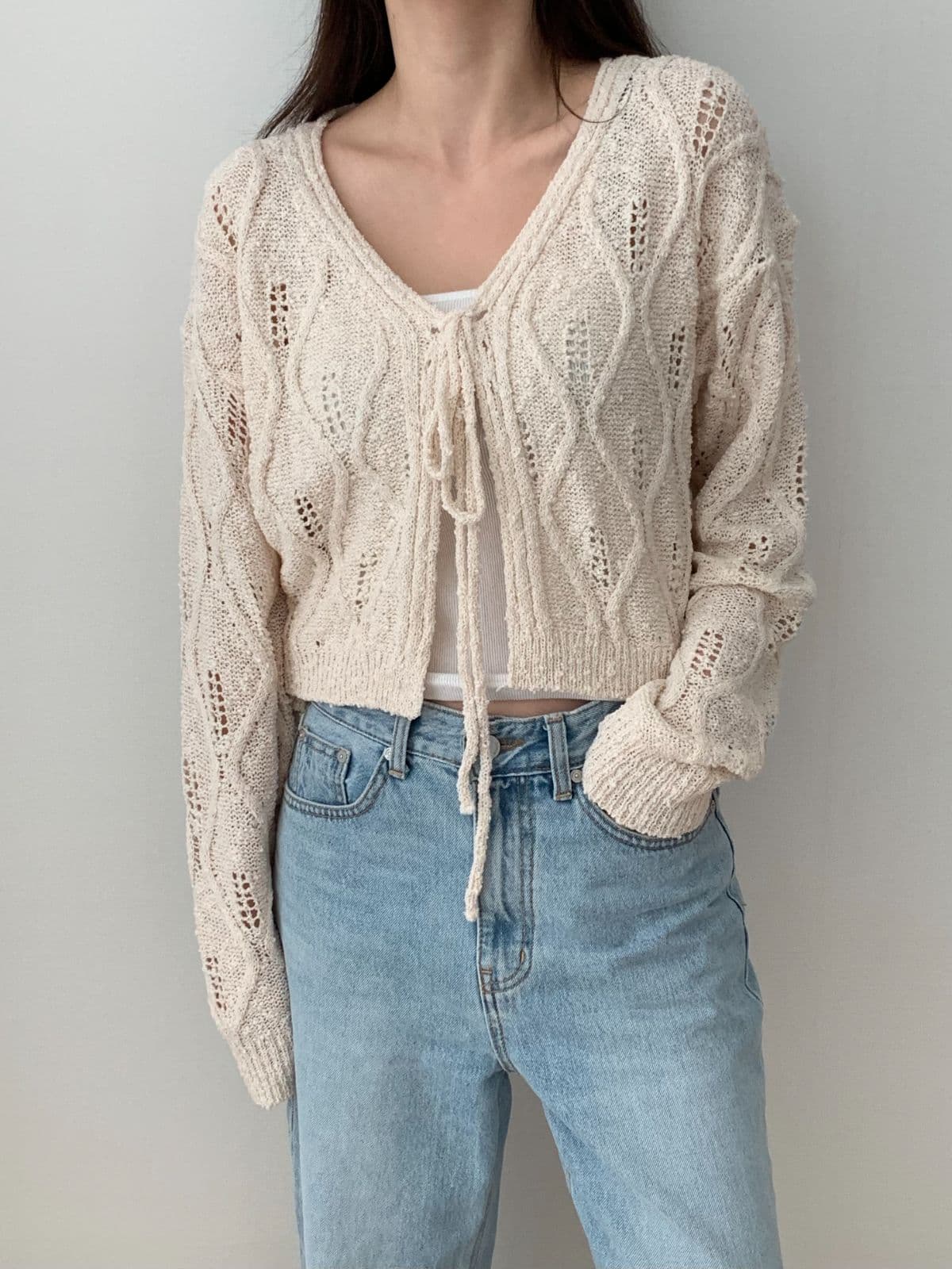 Roye string cardigan - 이미지 10