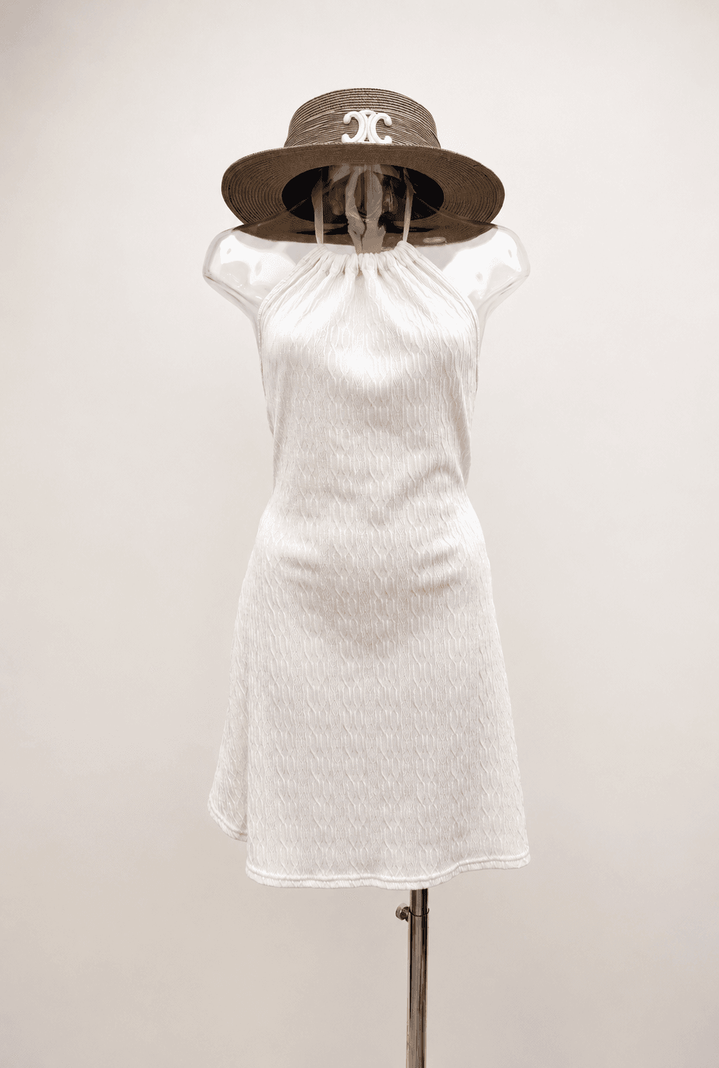 Ellie dresses (Waterproof halter neck sheer ribbon mini dress summer resort vacation) - 이미지 3