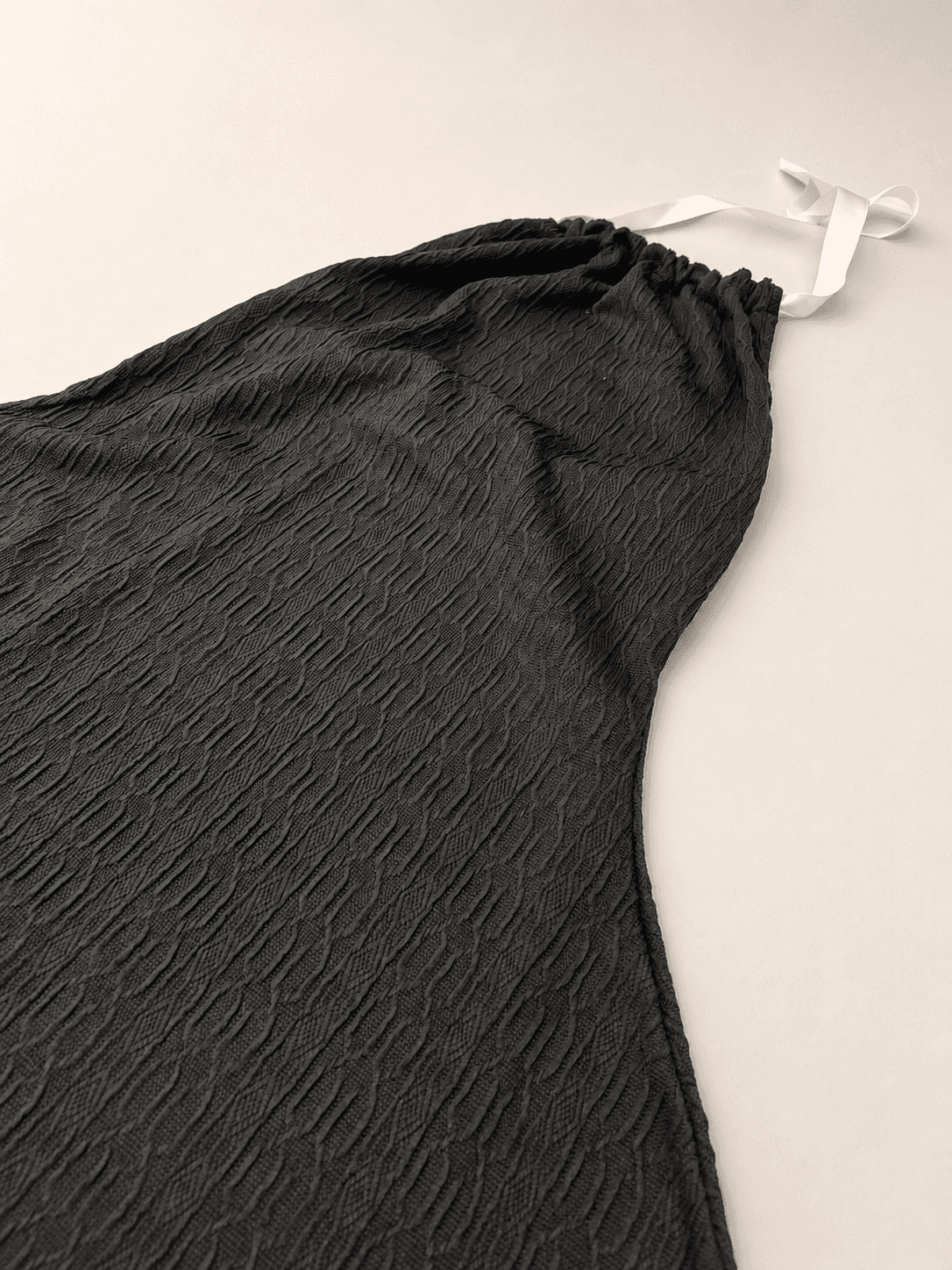 Ellie dresses (Waterproof halter neck sheer ribbon mini dress summer resort vacation) - 이미지 8