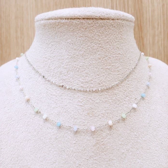 Sale) Pastel Bead Choker - 이미지 1