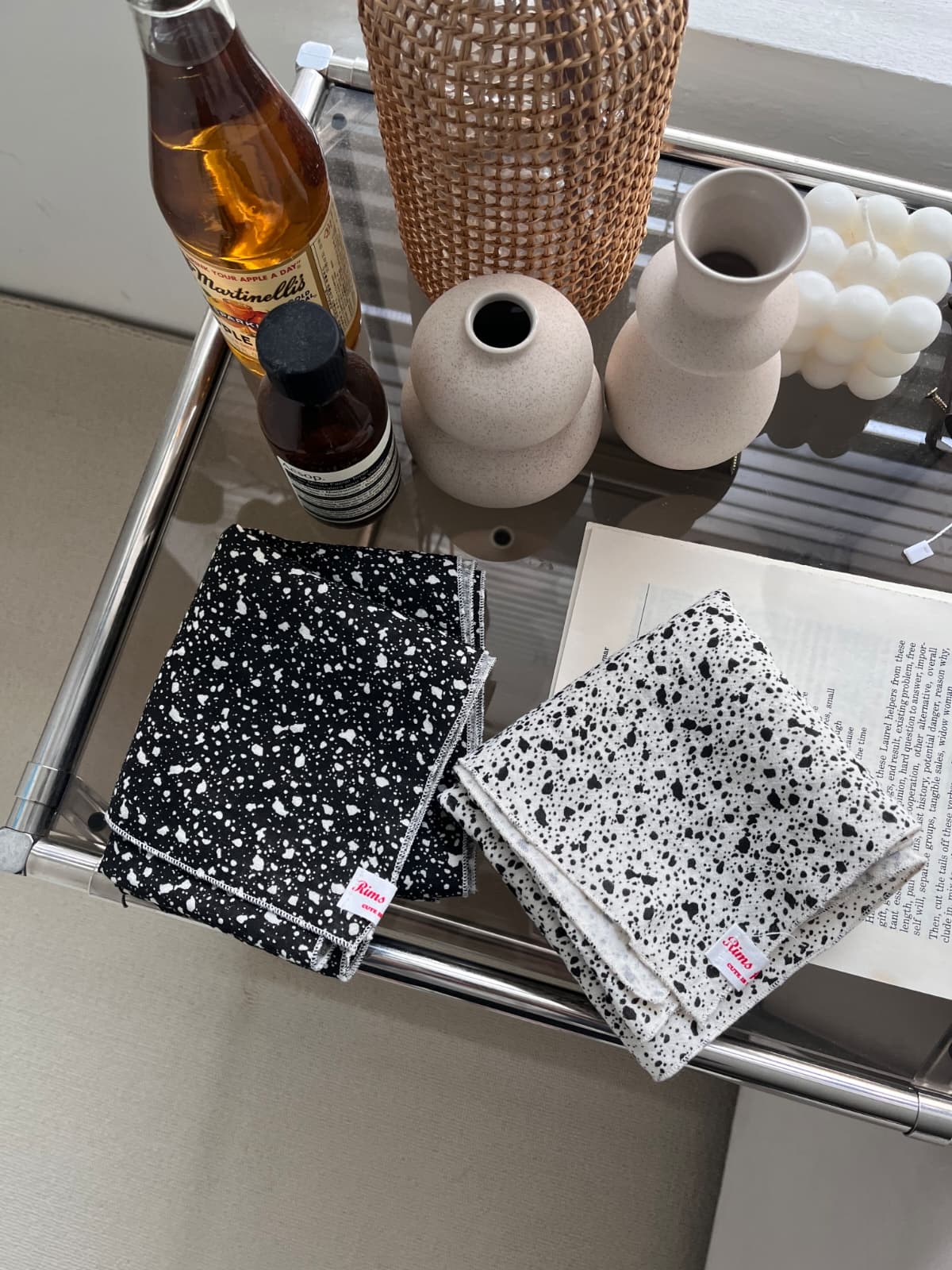 Terrazzo Double Gauze 100% Cotton Summer Scarf - 이미지 4