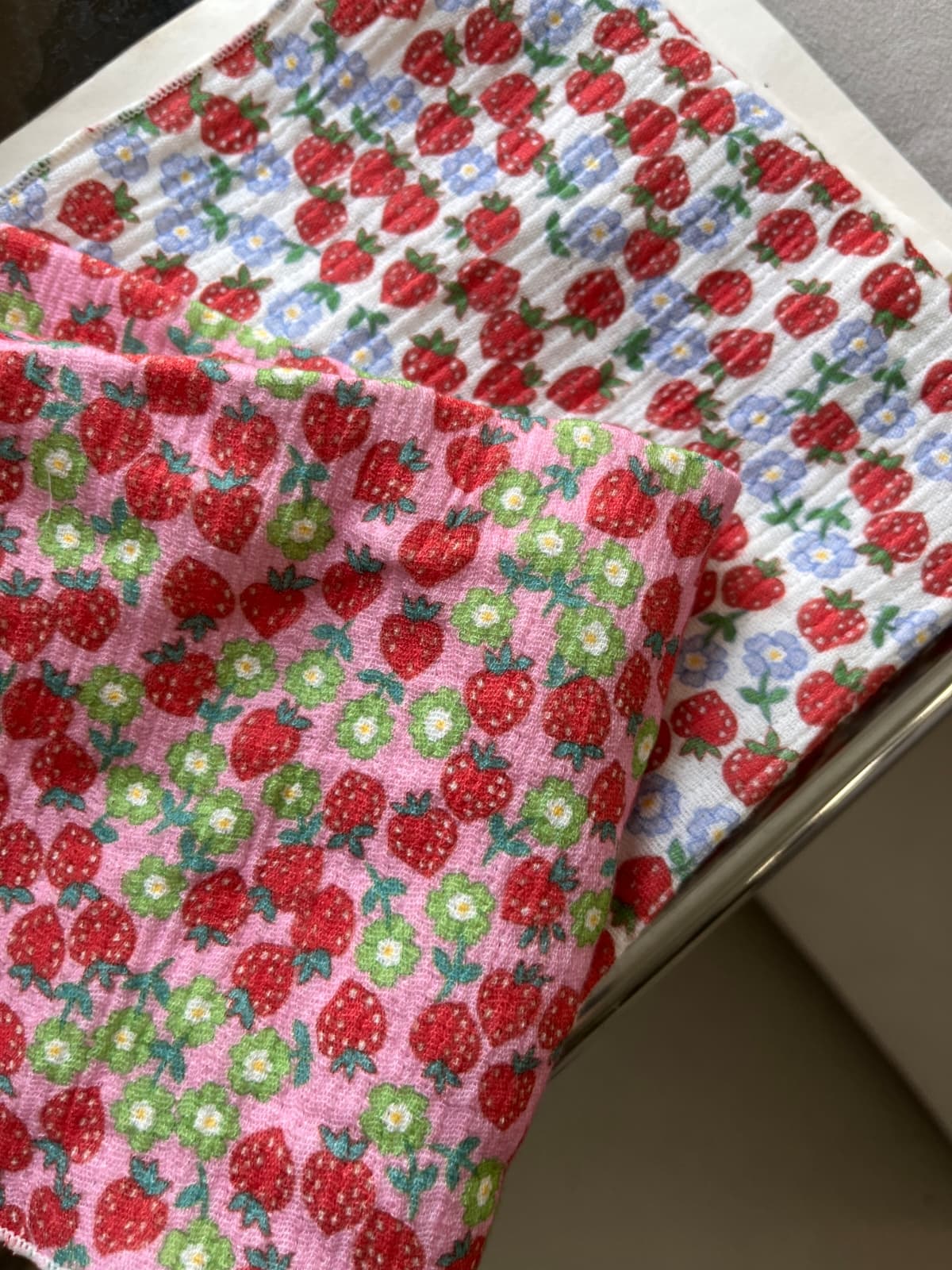 Yoru gauze raspberry handkerchief kitchen cloth - 이미지 7