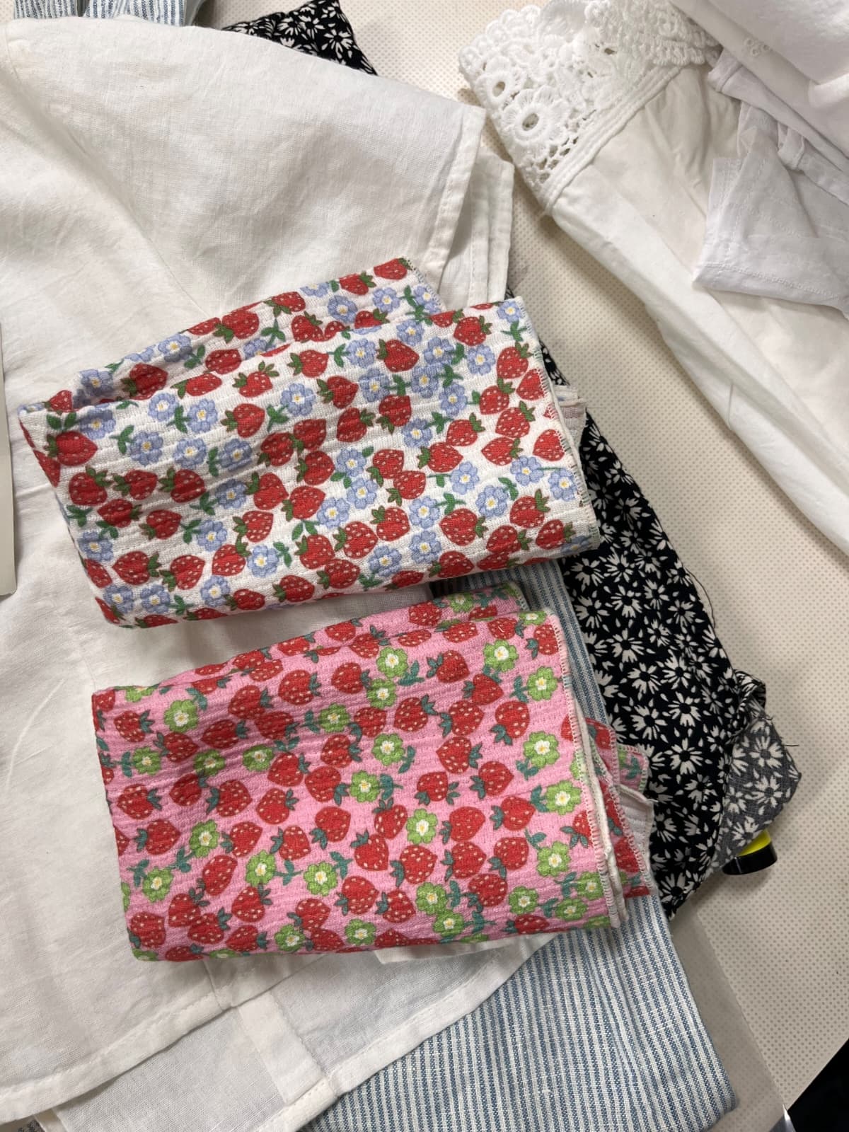 Yoru gauze raspberry handkerchief kitchen cloth - 이미지 14