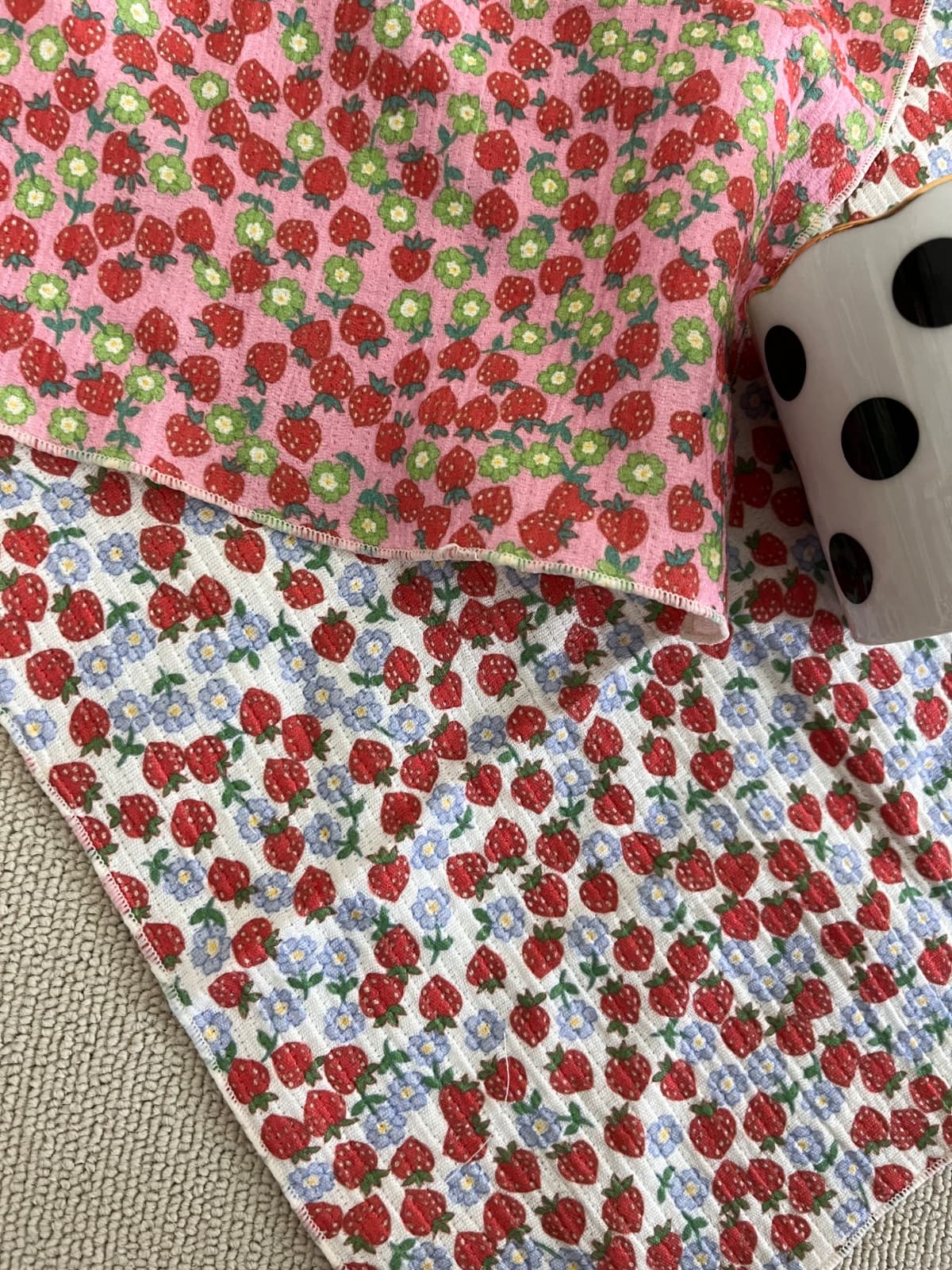 Yoru gauze raspberry handkerchief kitchen cloth - 이미지 11