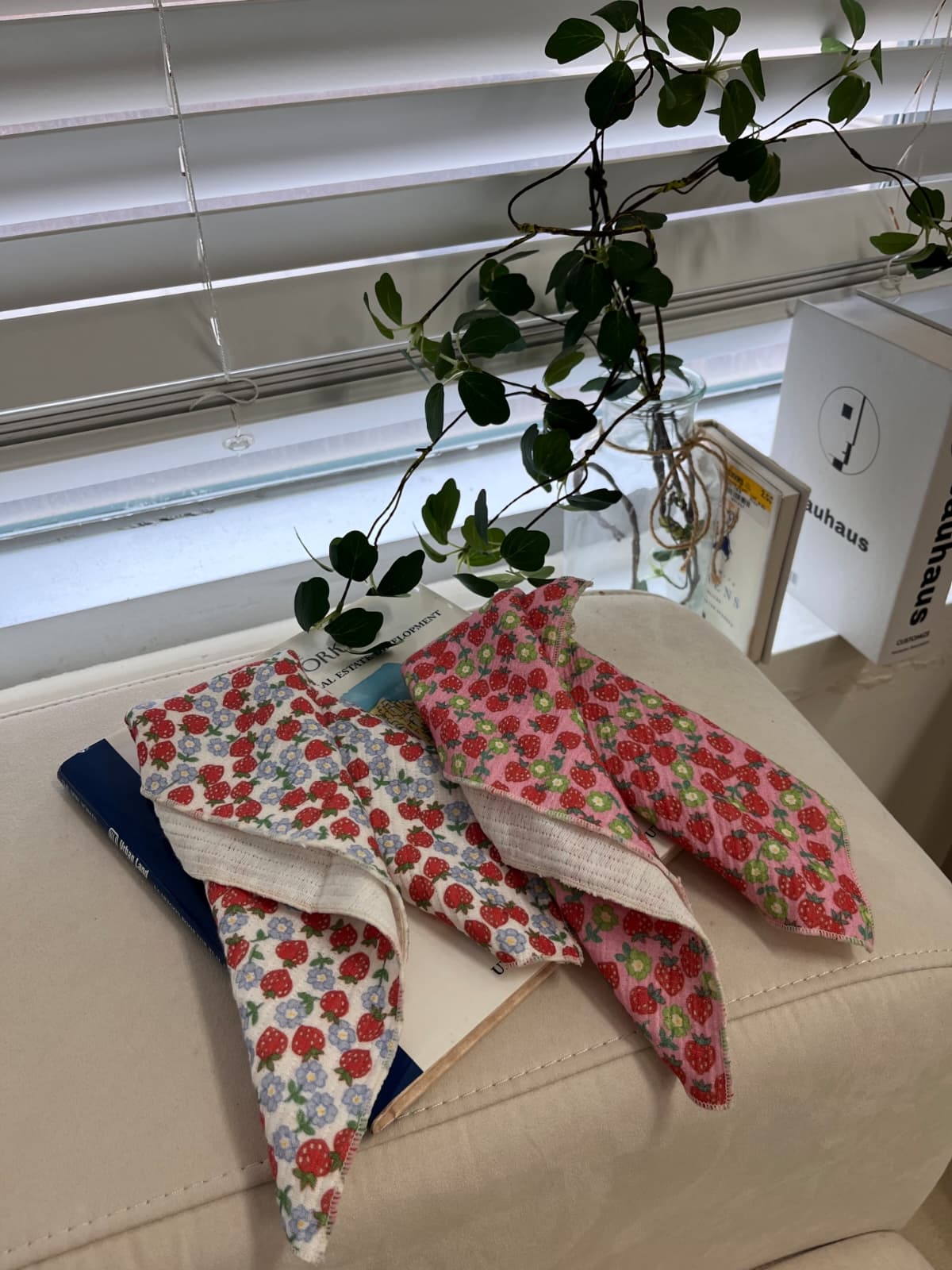 Yoru gauze raspberry handkerchief kitchen cloth - 이미지 12
