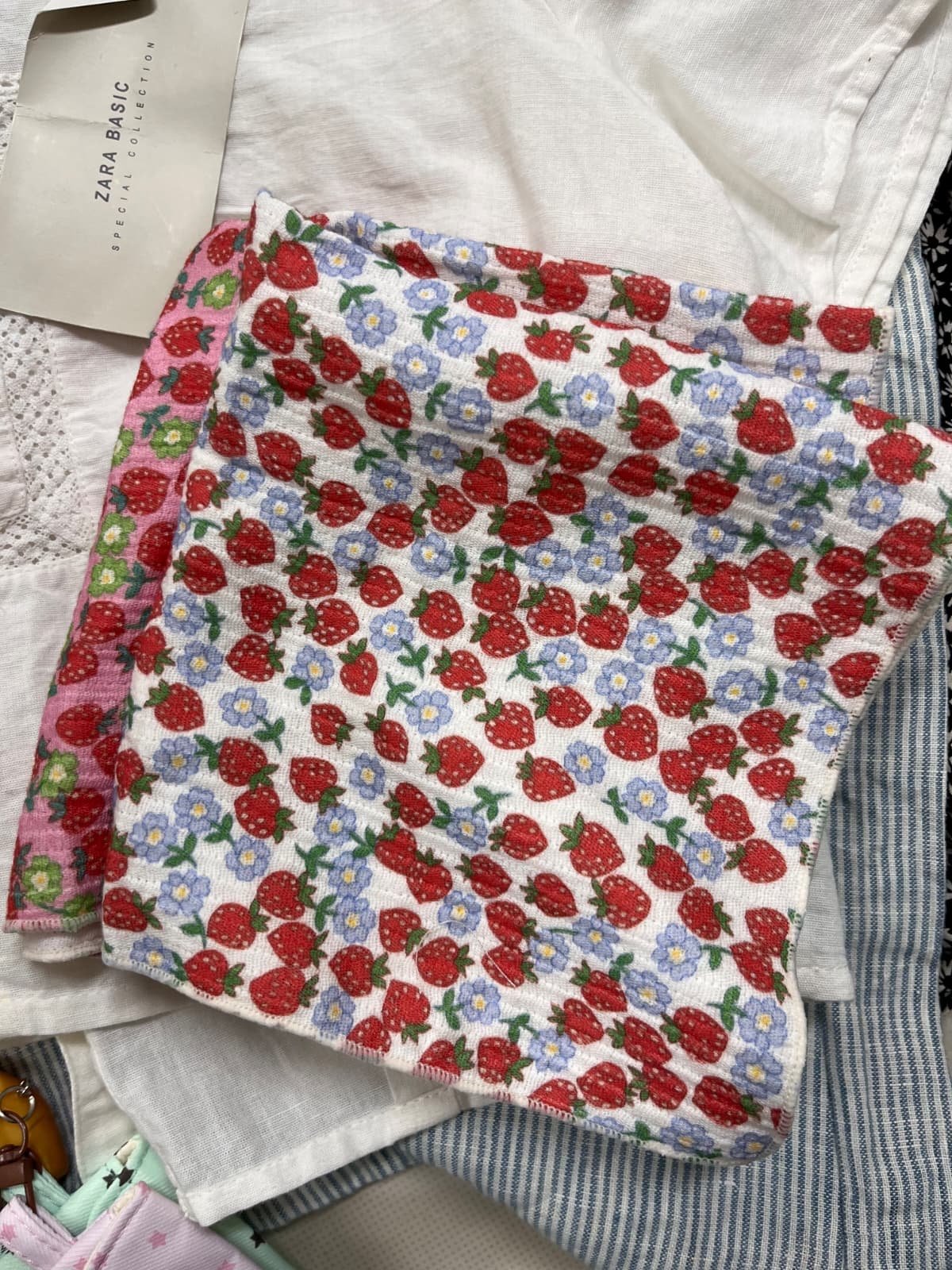 Yoru gauze raspberry handkerchief kitchen cloth - 이미지 15