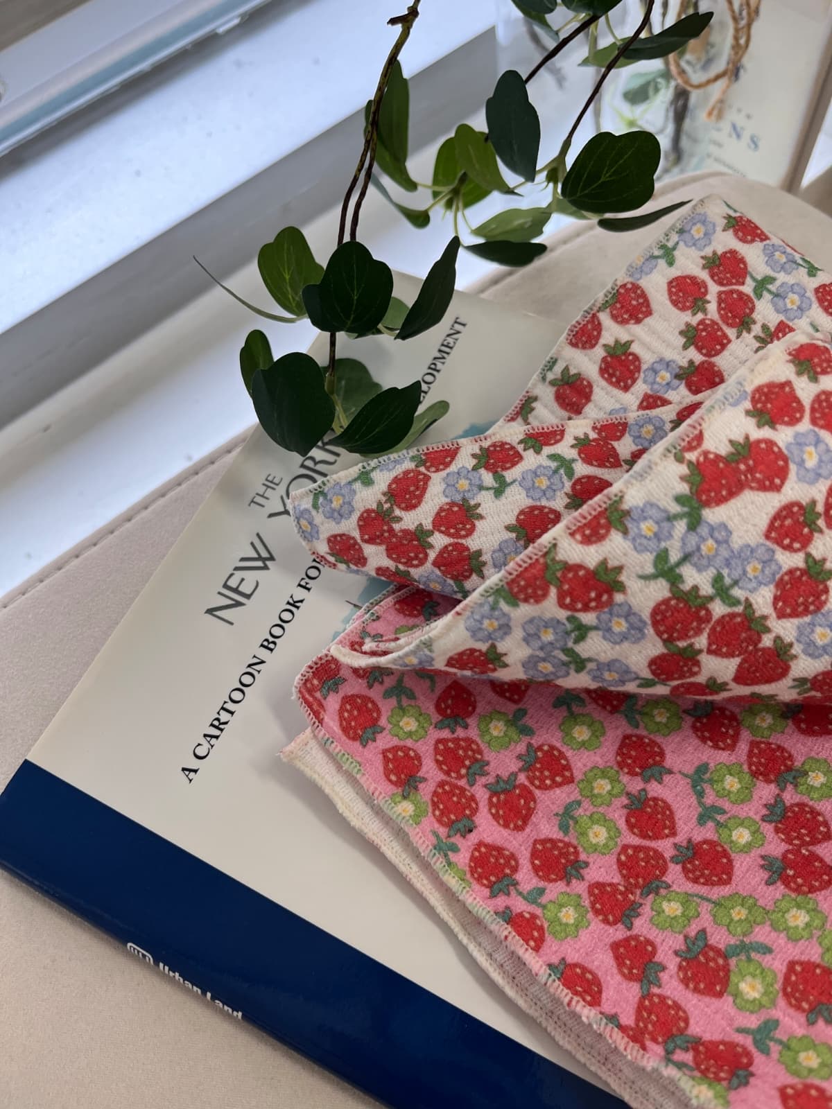 Yoru gauze raspberry handkerchief kitchen cloth - 이미지 13