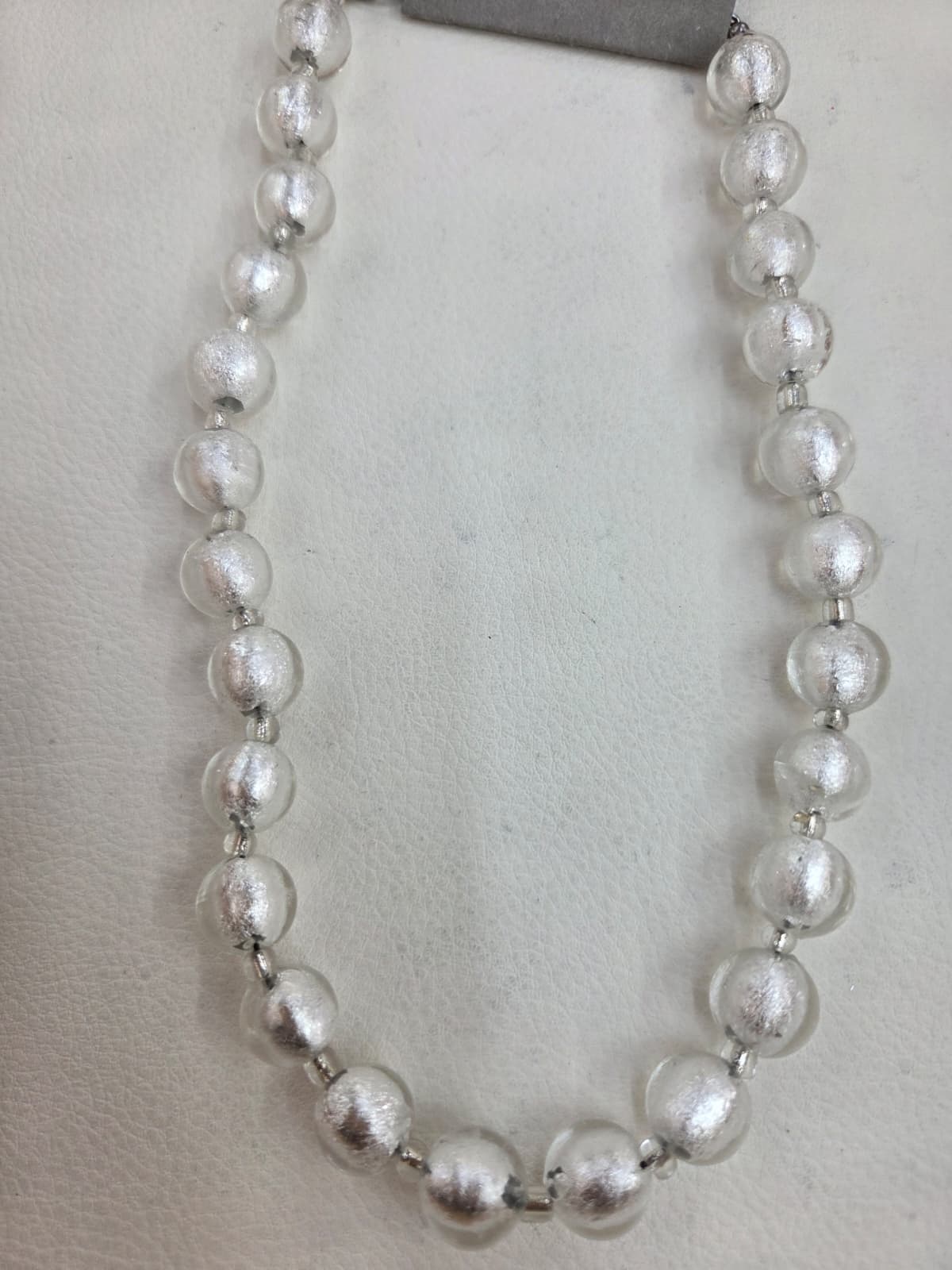 Glass foil surgical metal necklace - 이미지 1