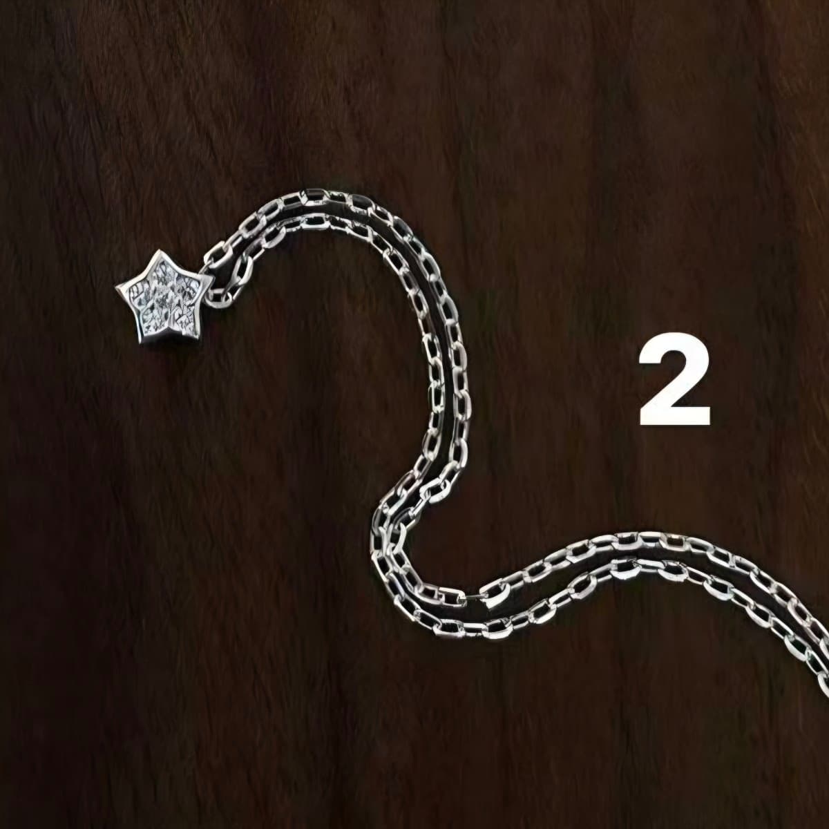 Silver 925 Star Cubic Pendant Daily Necklace - 이미지 1